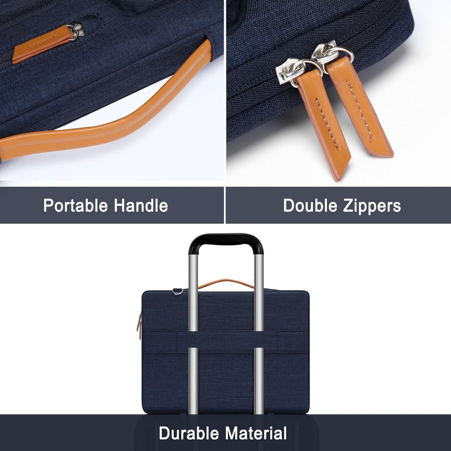 MOSISO 360 Protective Laptop Shoulder Bag,17-17.3 inch Computer Bag Compatible with MacBook, HP