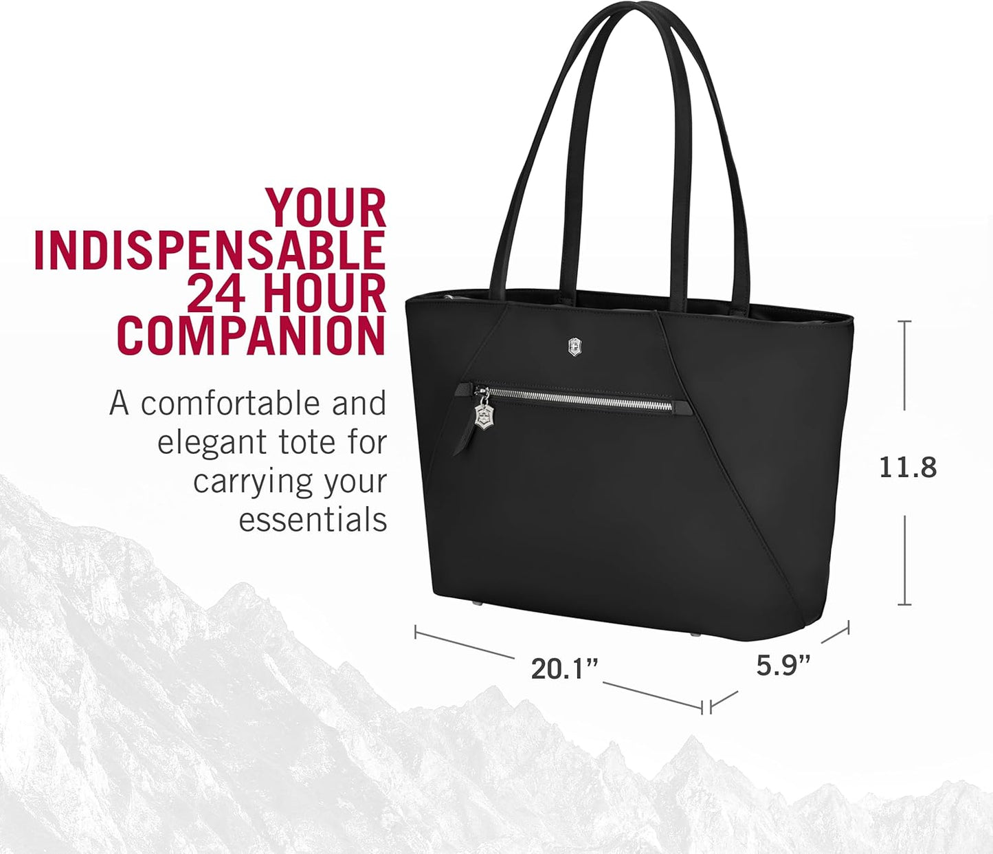 Victorinox Victoria Signature Tote - Professional Travel Laptop Bag for Women - Holds Computer & Tablet - Includes Clutch - 19 Liters, Black