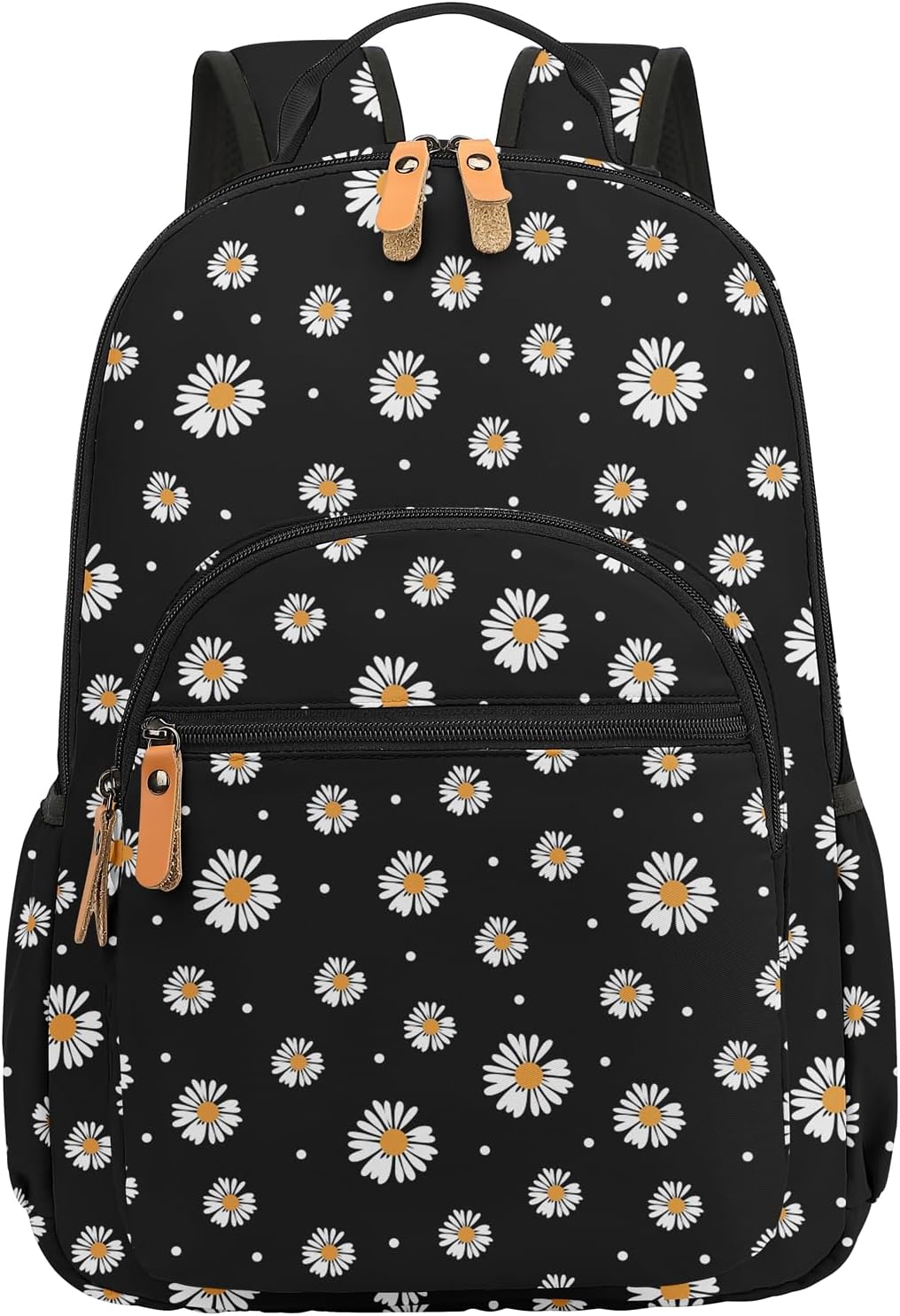 Daisy Travel Backpack for Women Laptop Backpack Water Resistant College Stylish Backpacks Dapack Shoulder Carry On Bag Black