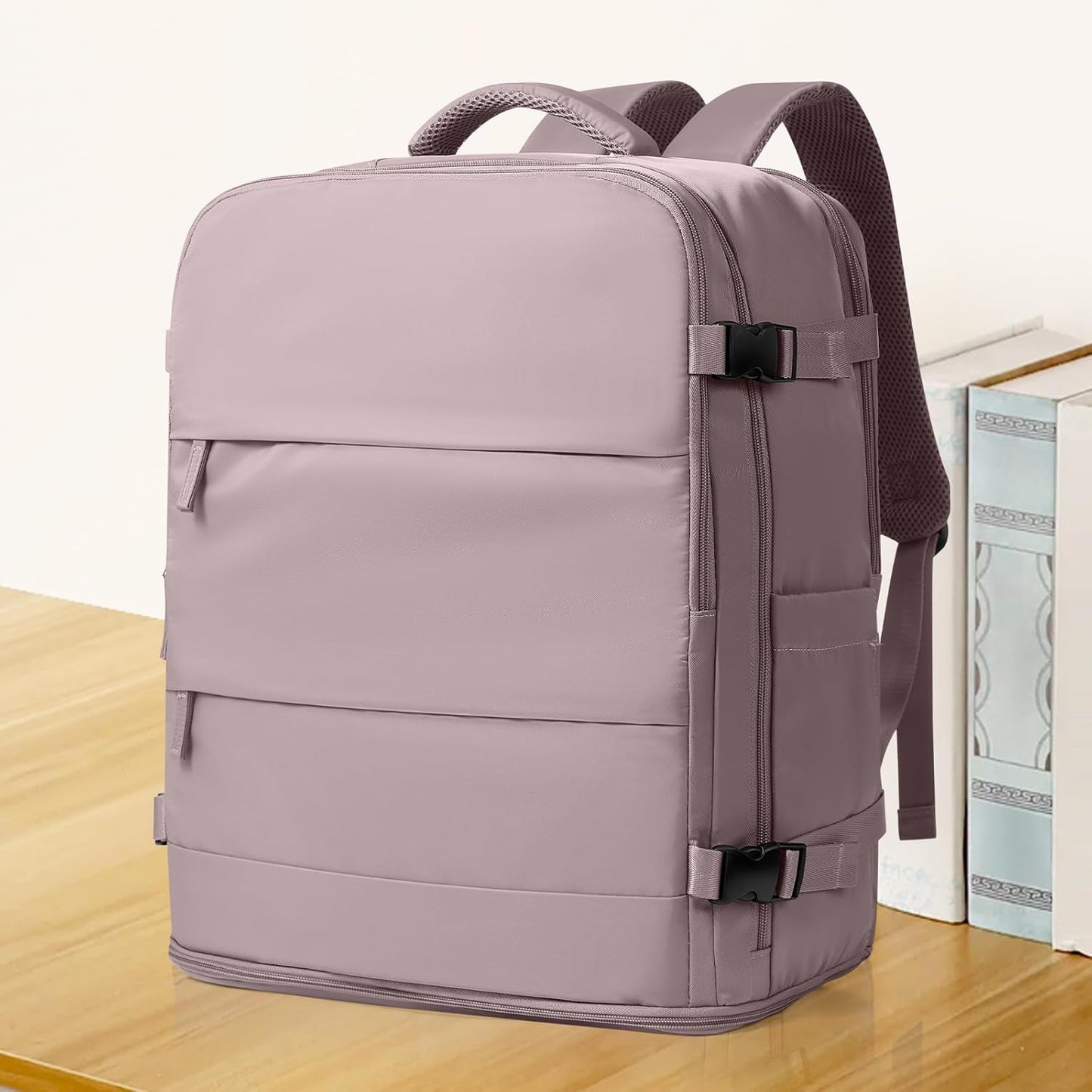 coowoz Large Travel Backpack Carry On for Women Man Waterproof Gym Backpacks with Laptop Compartment Mochila de Viaje Teacher Personal Item Backpack Rucksack Airplane Accessories Must Haves Lotus Pink
