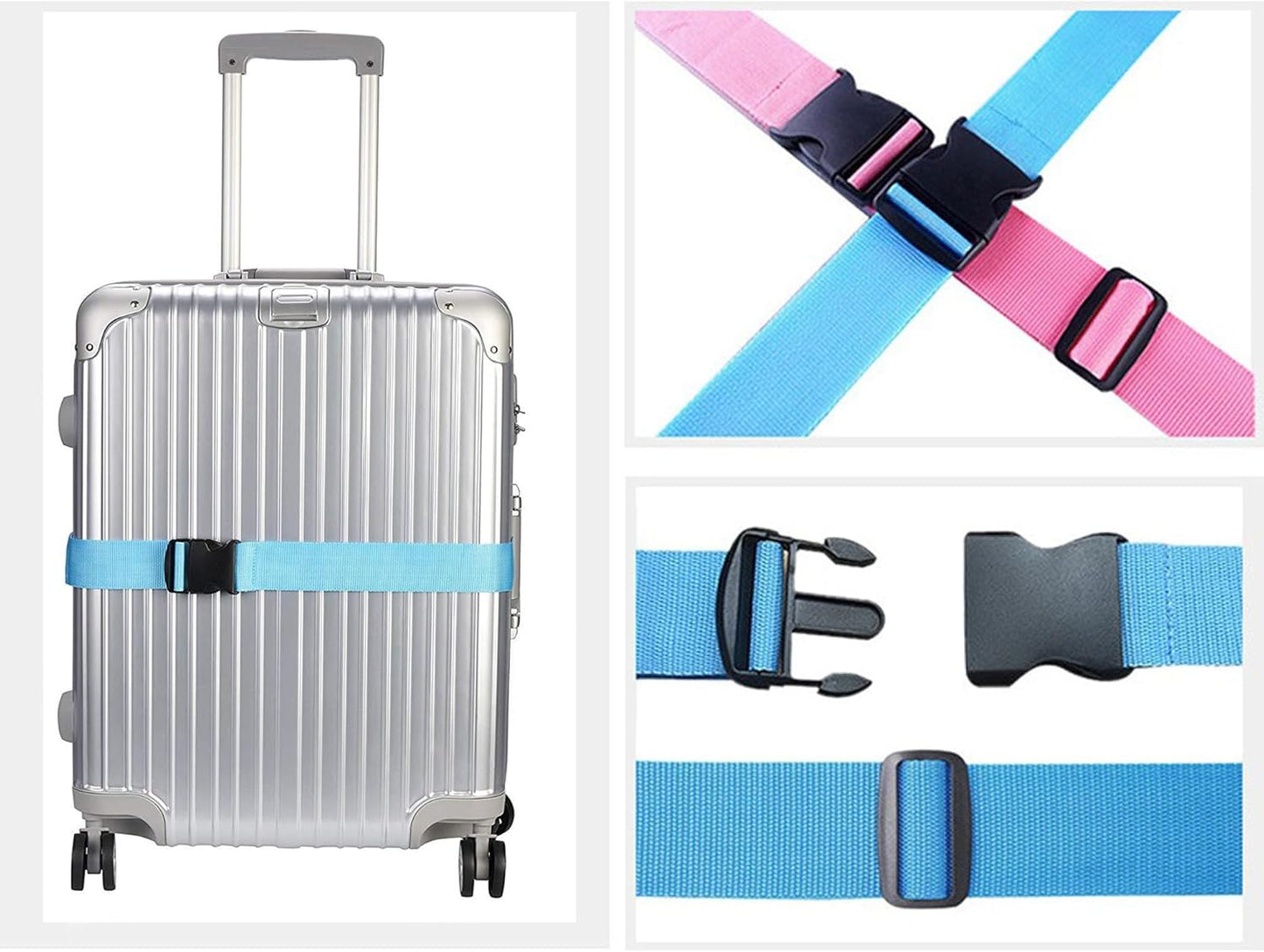 Suitcase Belts, Adjustable Luggage Straps, The Belt to Keep Your Suitcase Secure While Traveling, Premium Accessory for Travel Accessories