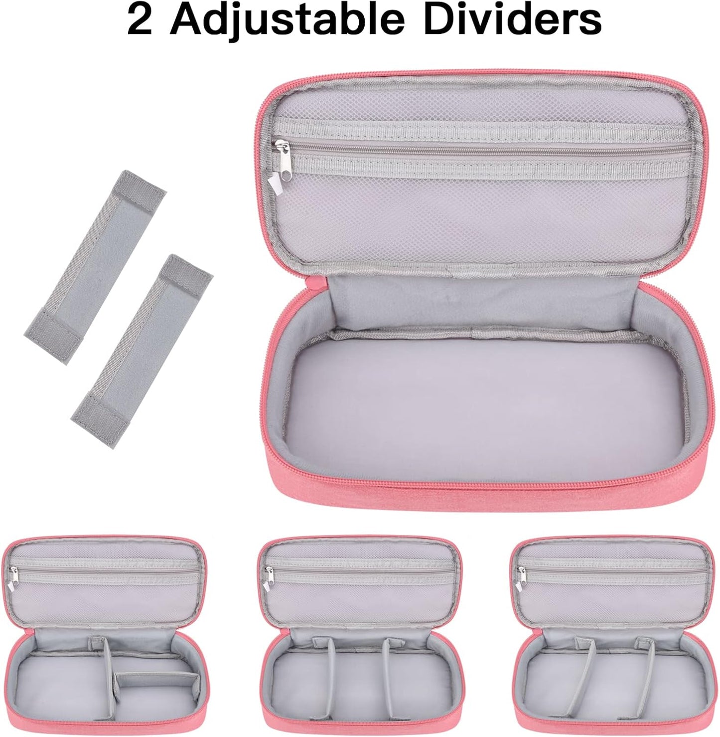 Cord Organizer Travel Case, Electronics Organizer Pouch Bag for Cable & Charger, Power bank, Phone, Tech Accessories (Pink)