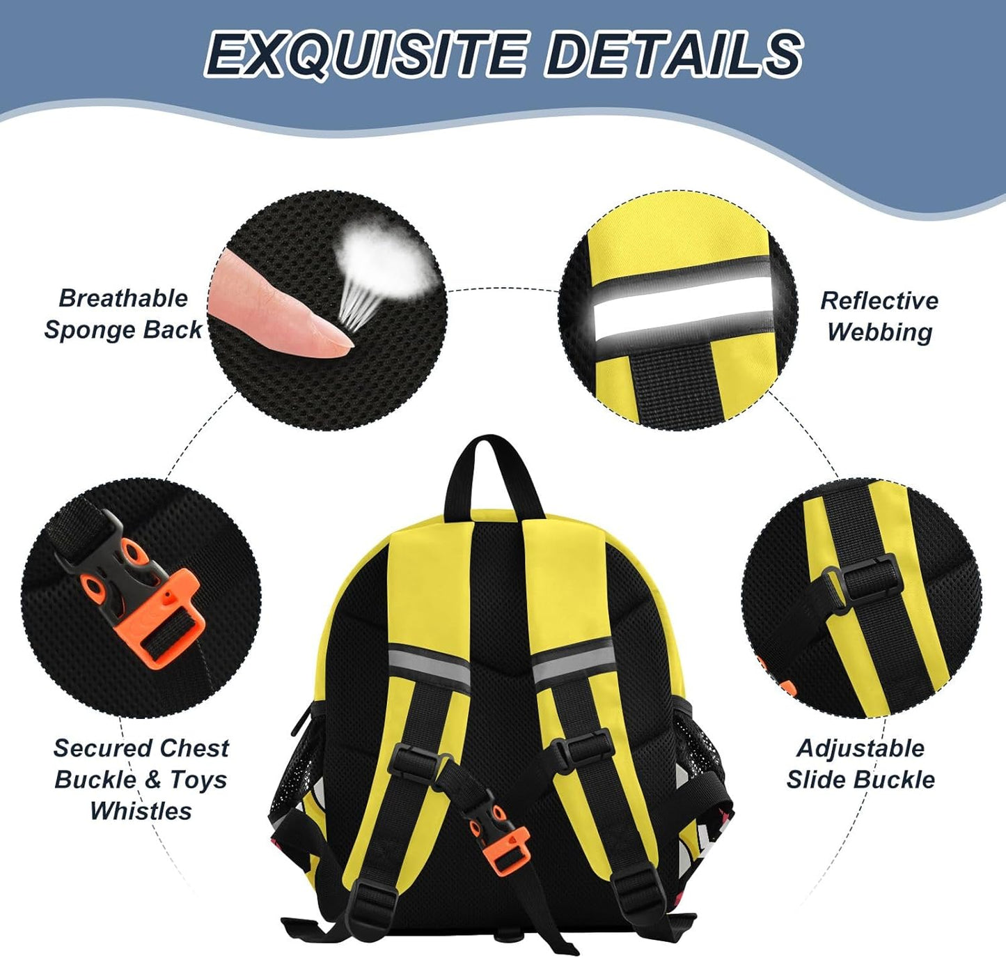 Kids Backpack for Boys Girls Toddler Bags Mini Backpacks Bookbag Yellow Face Cute Child 3-6 Preschool