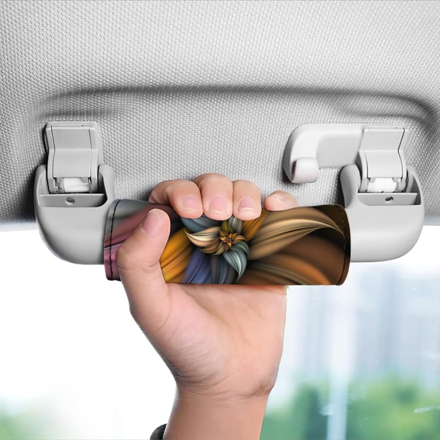 Art Blooming Flower Luggage Handle Wrap for Suitcase,2 Pcs Vintage Floral Print Luggage Tags Identifier Set Women Girls Cute Suitcase Sleeve Protector Door Handle Covers