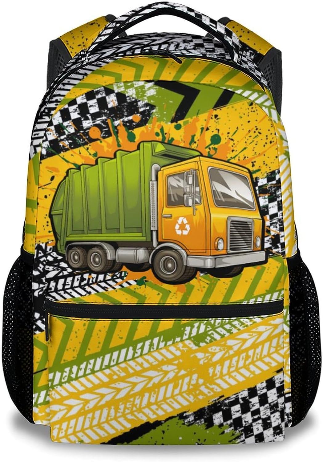 Bookbag for Boys, Garbage Truck Backpack for Kids, 17" Toddler Backpacks for Preschool Kindergarten Elementary, Durable Children School Bag