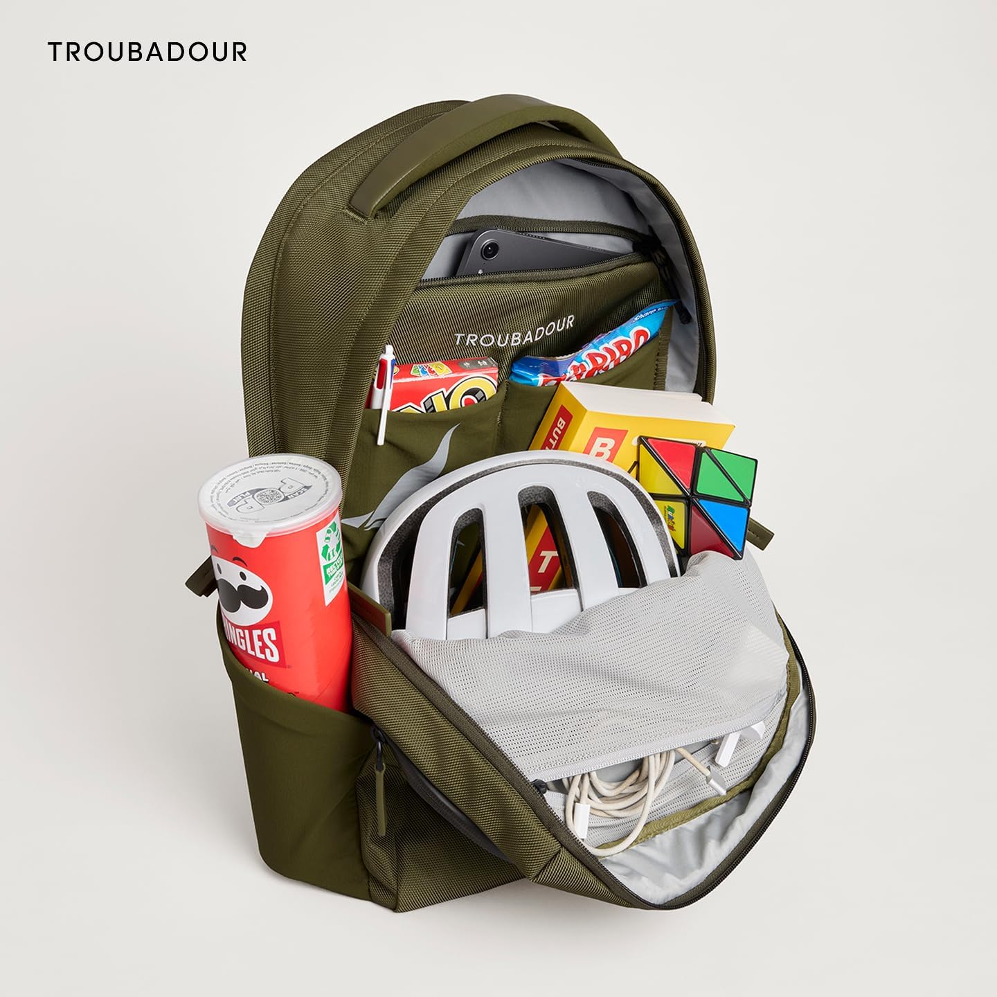 Troubadour Neo Backpack - 22L Lightweight Laptop Backpack - Ergonomic & Water Resistant - Versatile Style for Work and Travel - Bronzed Olive
