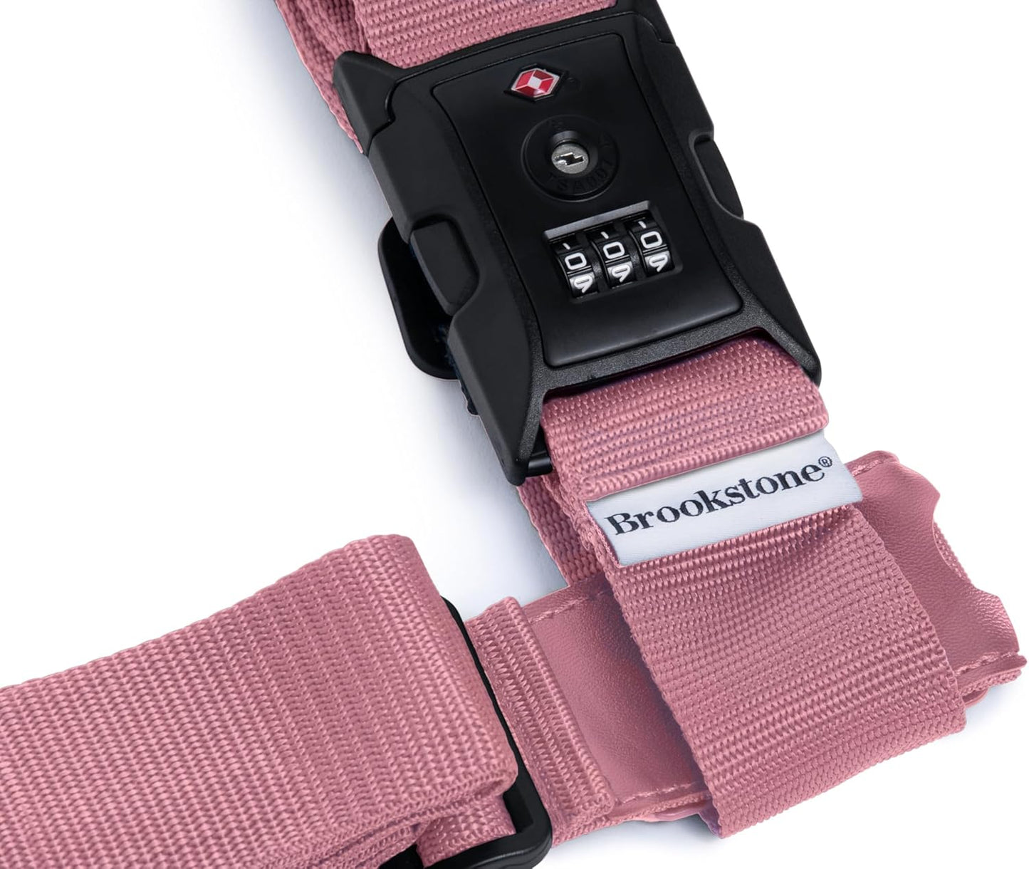 Brookstone Luggage Strap - 2-in-1 TSA-Approved Expandable Luggage Straps for Suitcases with Keyless 3-Digit Combination Lock, Size One Size, Lilac Ice