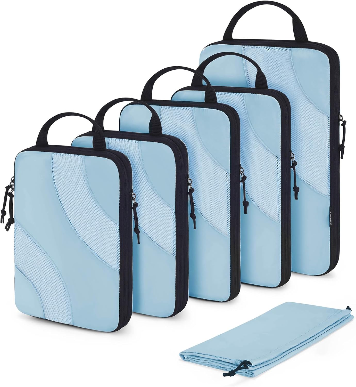 BAGSMART Compression Packing Cubes, 6 Set/4 Set/2 Set Travel Packing Cubes for Carry on Suitcases