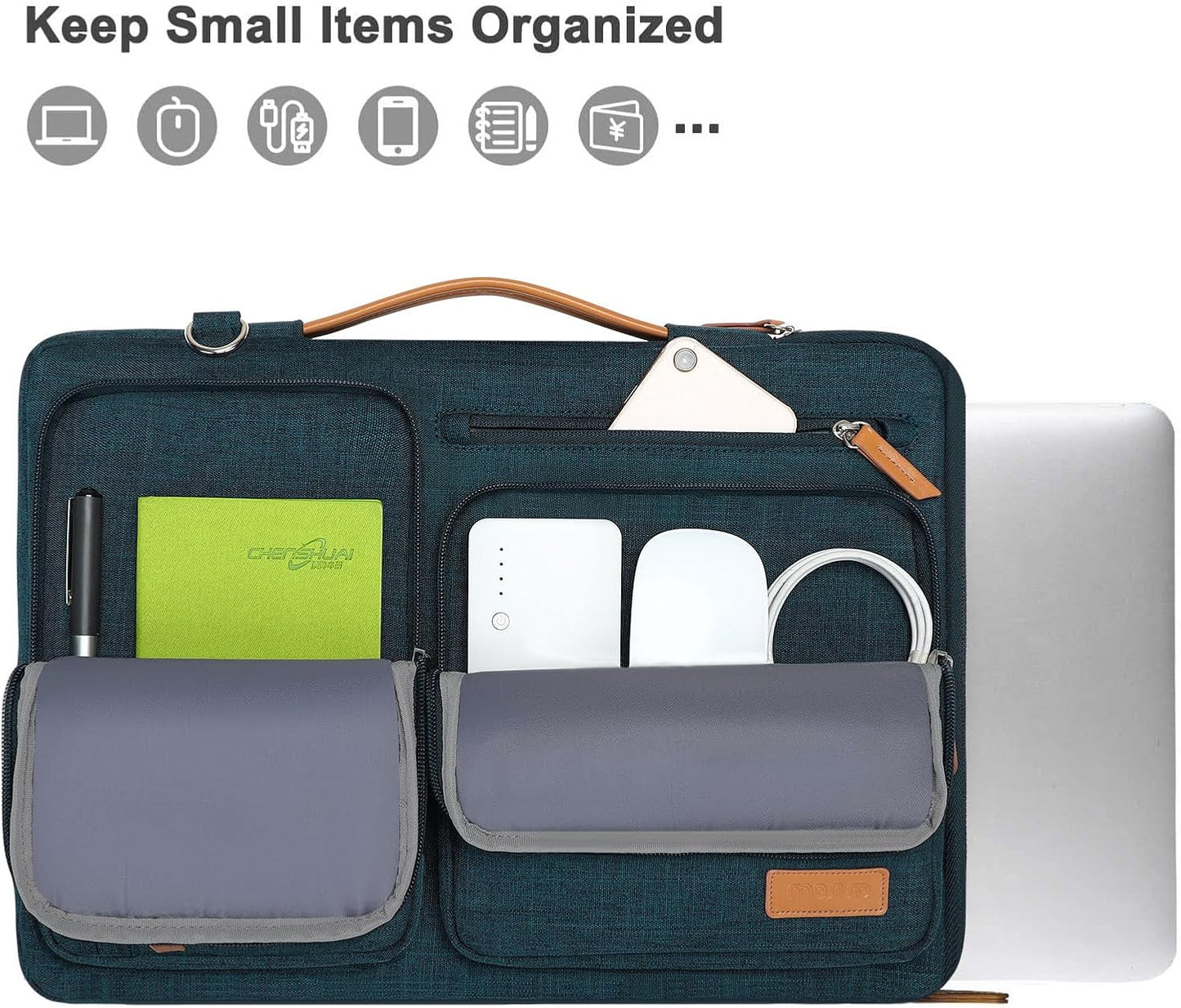 MOSISO 360 Protective Laptop Shoulder Bag,17-17.3 inch Computer Bag Compatible with MacBook, HP