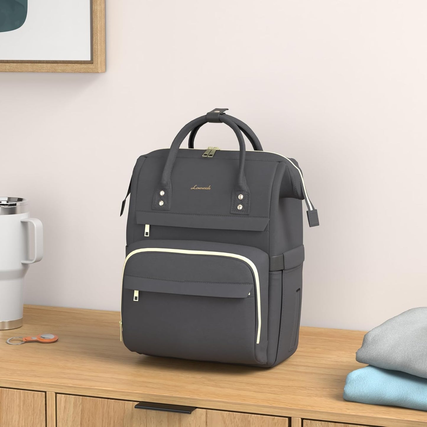 LOVEVOOK Laptop Backpack for Women 14 Inch, Teacher Nurse Work Bag Anti-Theft Travel Backpack with USB Charging Port for College Business Casual