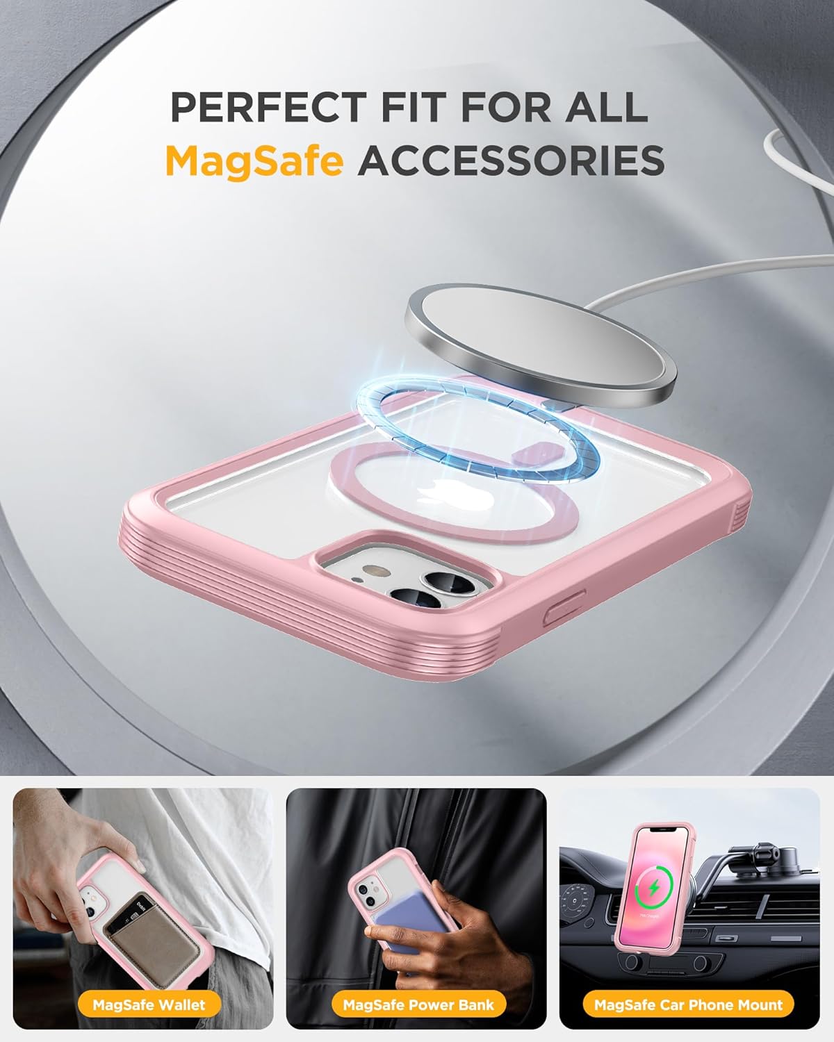 Miracase Magnetic for iPhone 12 mini Case, [360 Full-Body Protection & Complete Camera Guard], Drop
