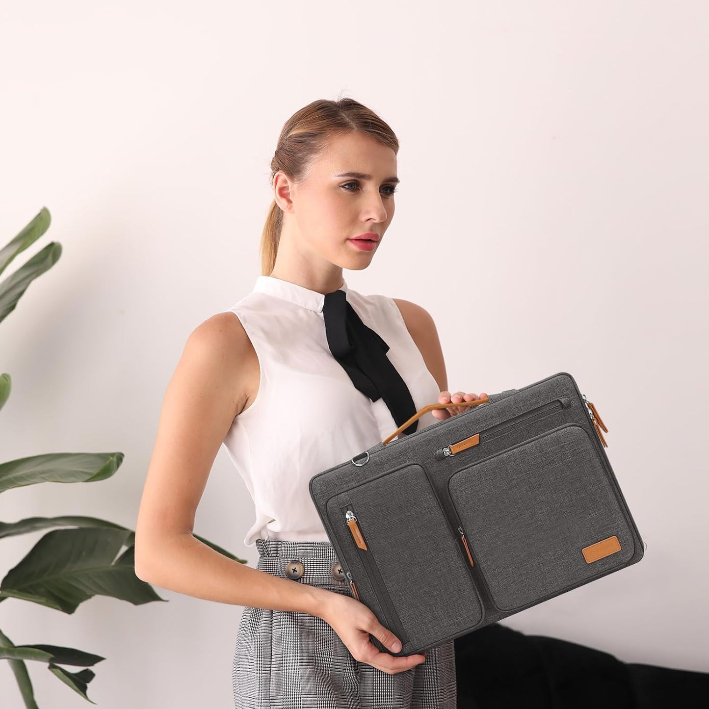 MOSISO 360 Protective Laptop Shoulder Bag,15 inch Computer Bag Compatible with MacBook Air M4 M3