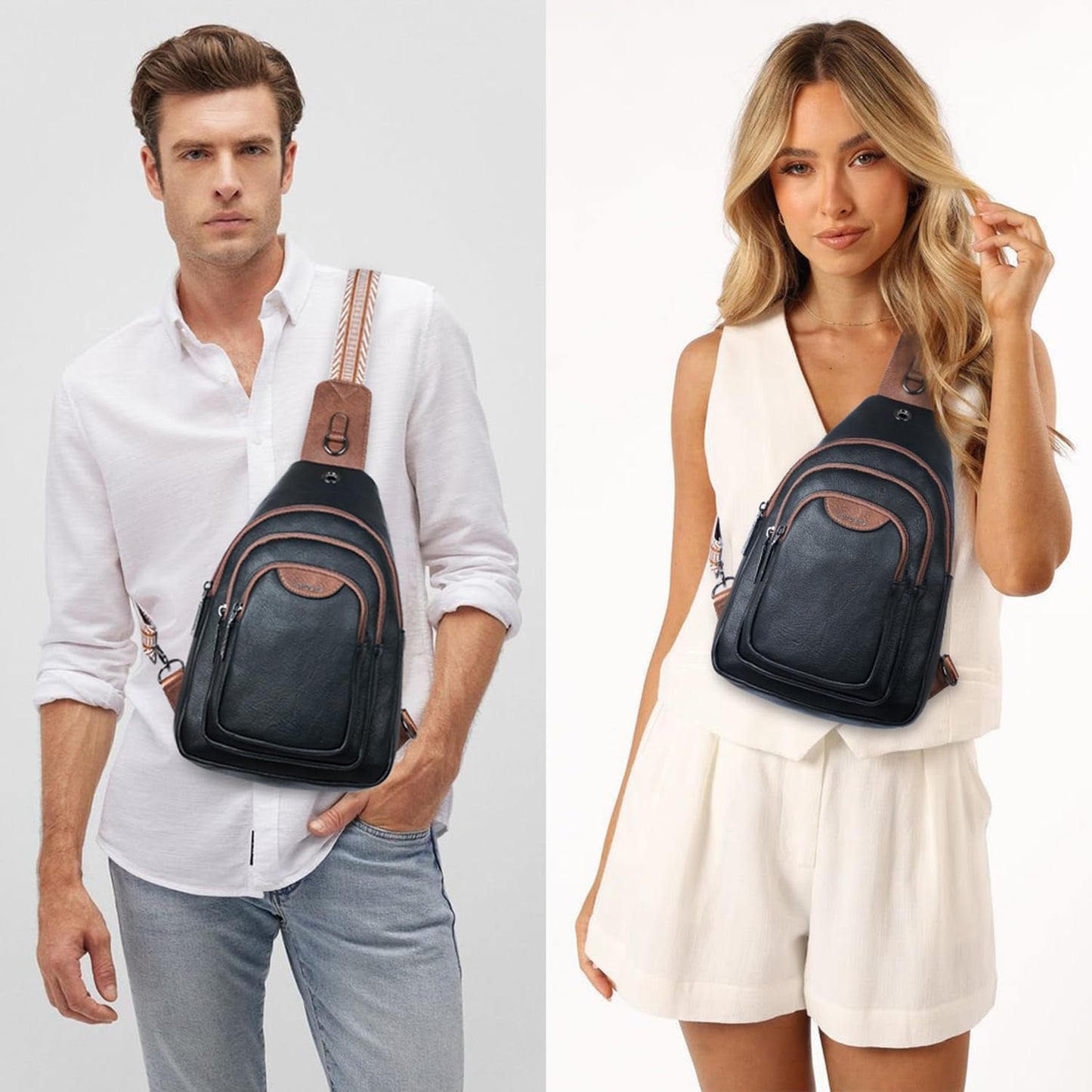 Crossbody Sling Bag for Women Men Anti Theft Cross Body Fanny Pack Belt Bag Purse Gifts for Women