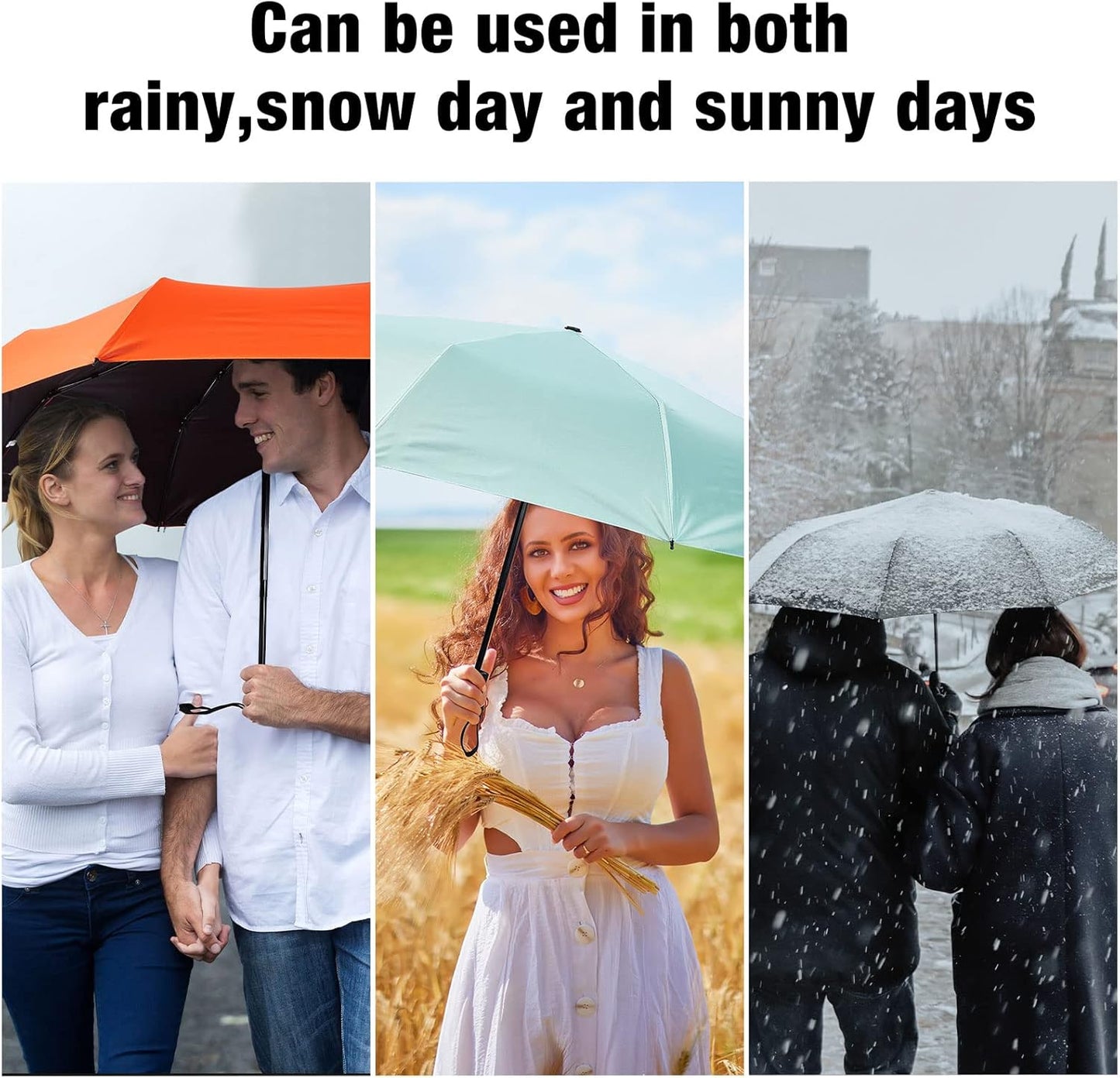Reginary 12 Pcs UV Umbrellas Bulk Automatic Open Close Windproof Sun Protection Umbrellas Travel
