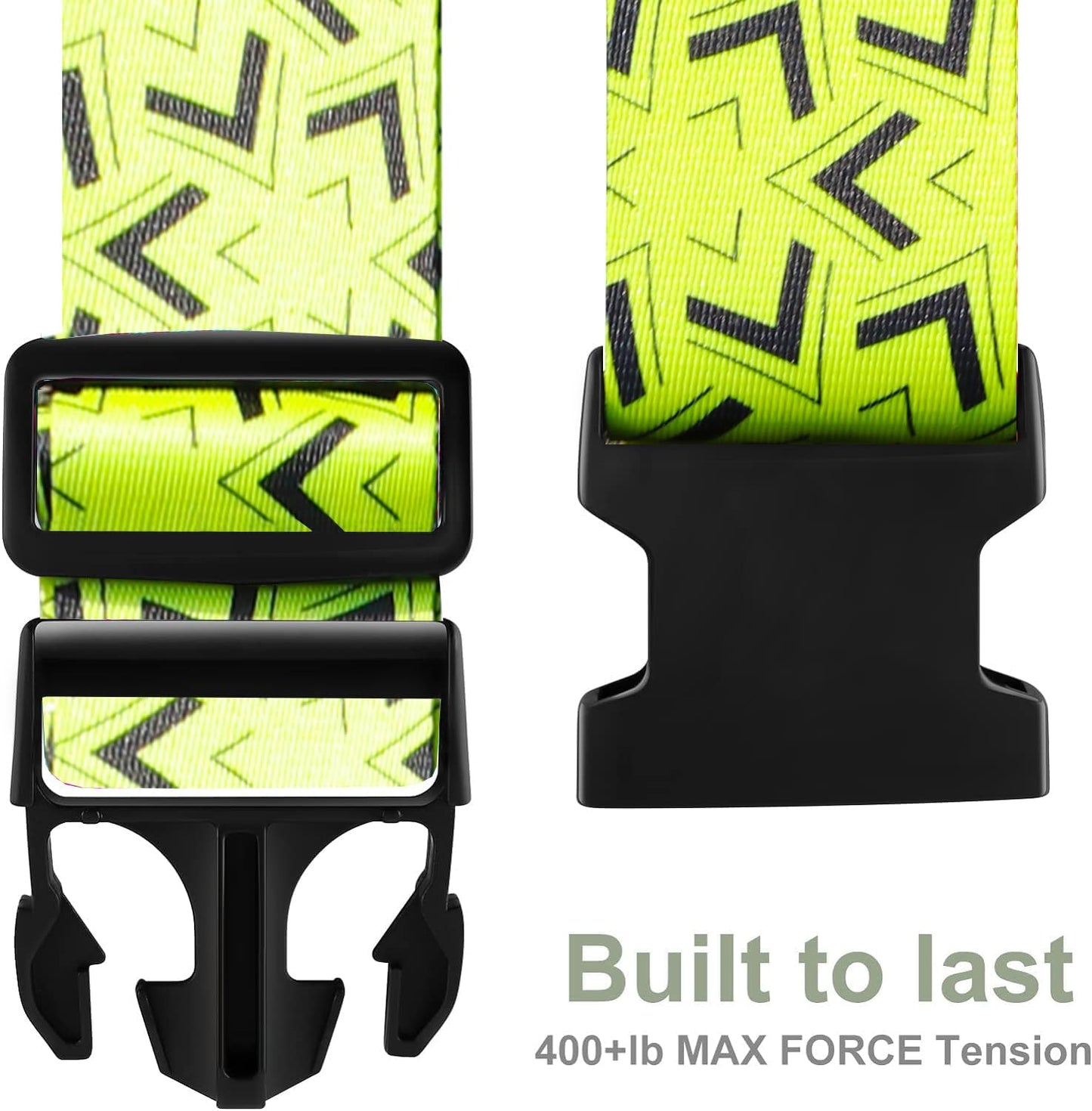 Luggage Straps for Suitcases TSA Approved Easy Pack Organized Suitcase Strap, Luggage Strap, Luggage Belt Strap, Bag Straps for Luggage. Buckle Straps Travel Accessories (Yellow)