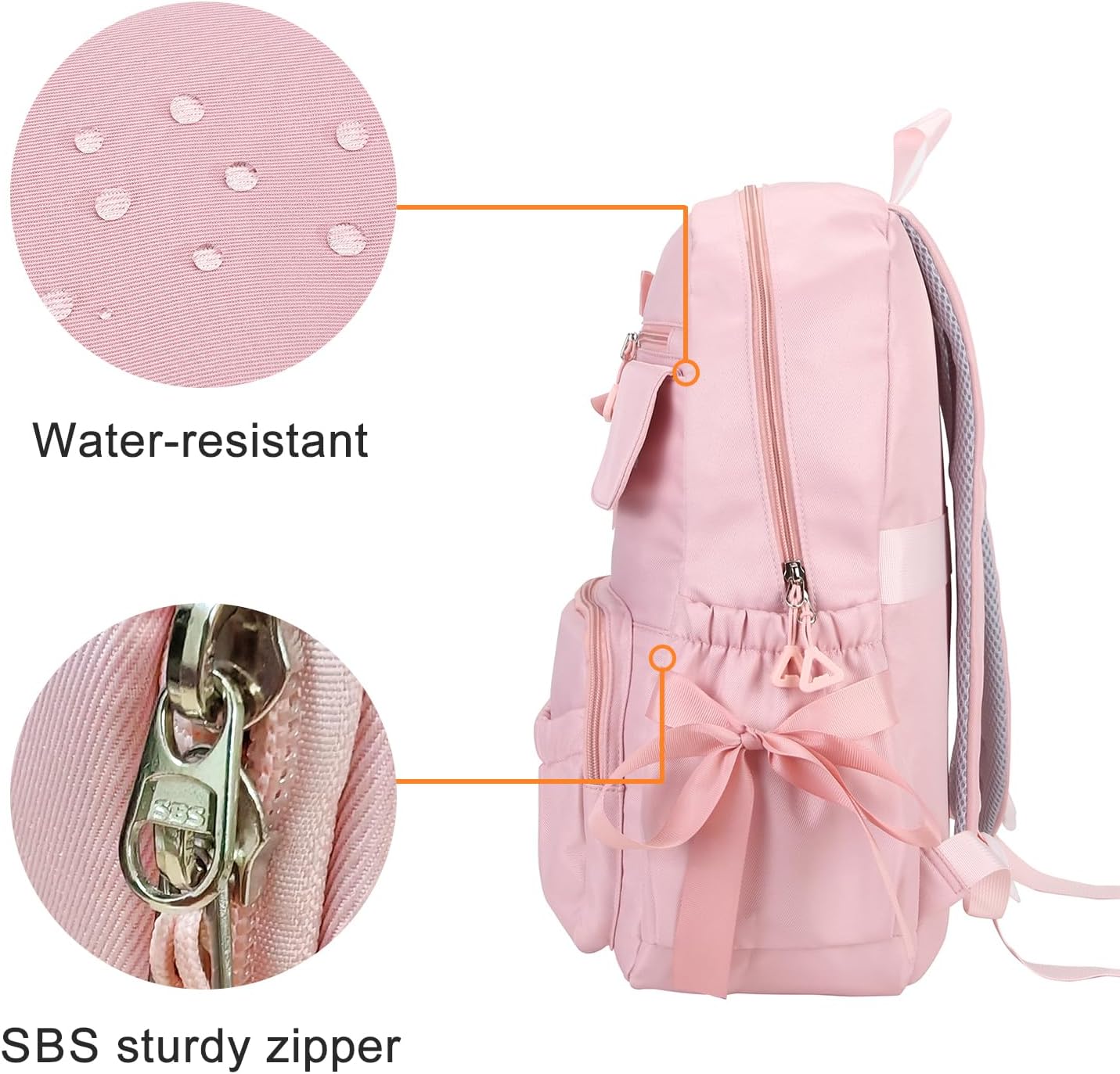 Phaoullzon Girls Backpack with Bow for School Kids Coquette Bookbag Kawaii Dance Bag