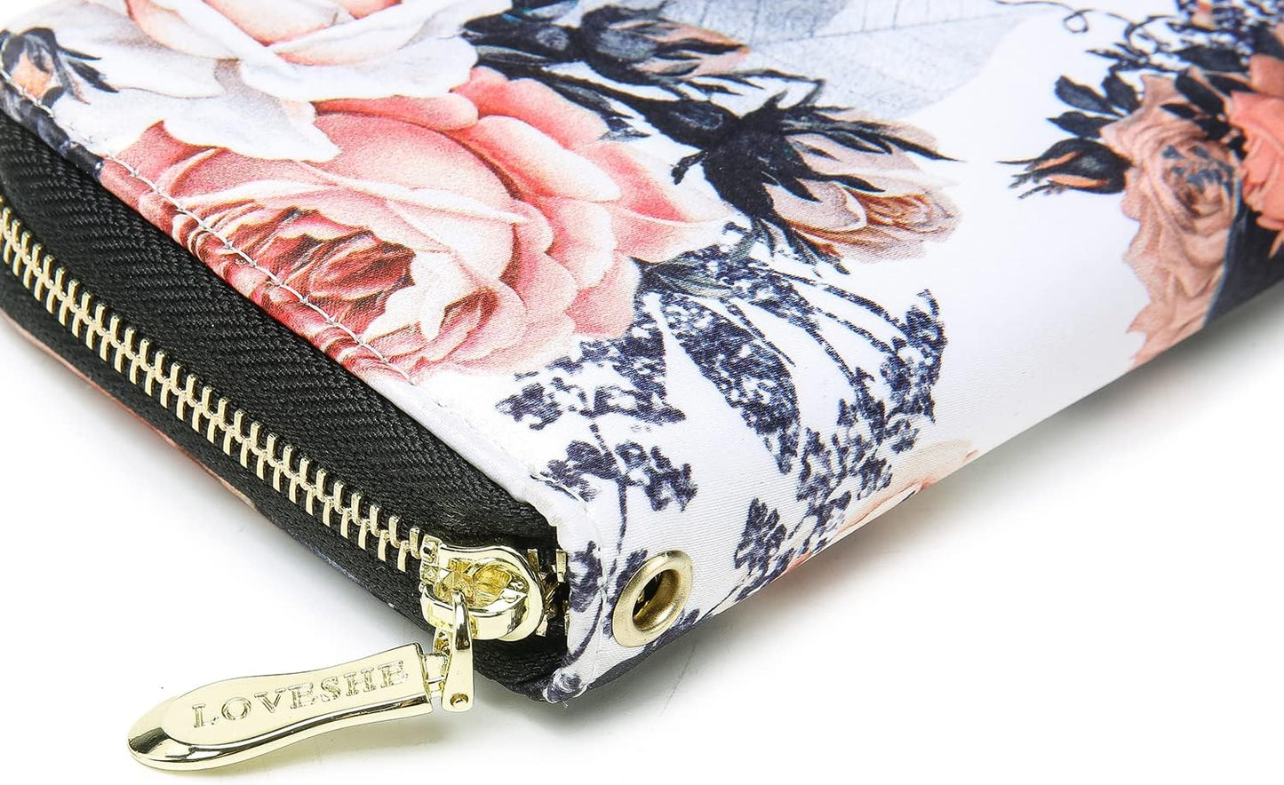 Women Wallet Card RFID For Womens Holder Blocking Credit Small Zipper Purse Pocket Bifold Slim Coin ID Ladies Wristlet Clutch Large Capacity Window Case Travel Zip Women's