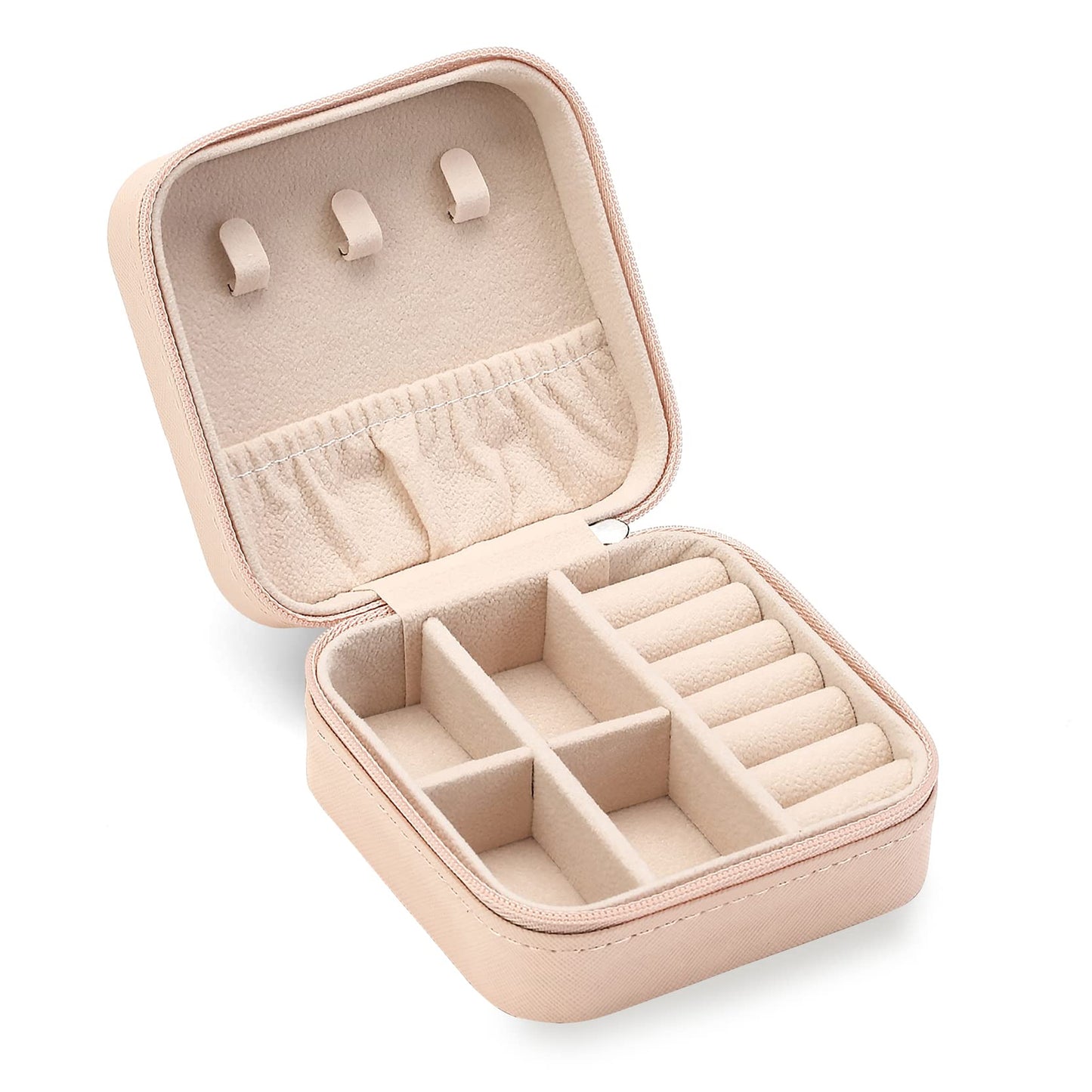 ZPROW Travel Jewelry Case, Mini Portable Jewelry Travel Boxes, Small Jewelry Organizer for Rings