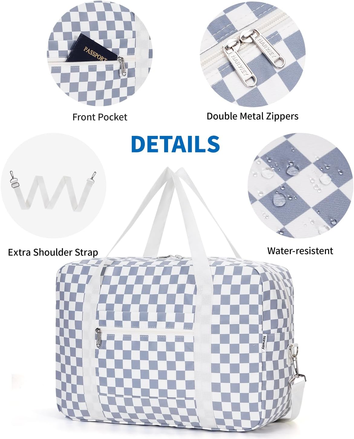 For Spirit Airlines Personal Item Bag 18x14x8 Foldable Travel Duffel Bag Tote Carry on Luggage Duffle Overnight for Women and Men