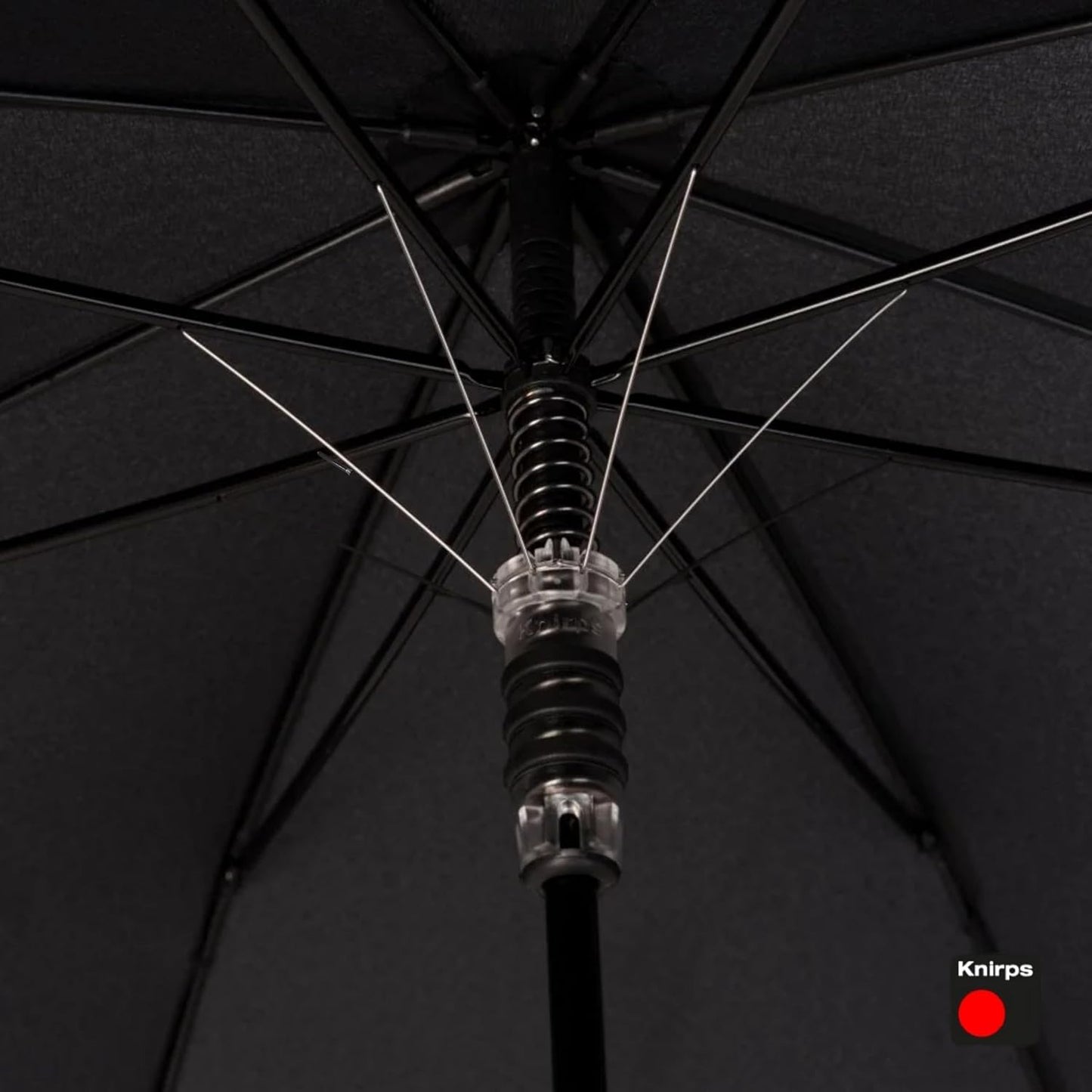 Knirps T.760 Stick Automatic Auto Open Rain Umbrella With Curved Handle - Windproof Travel Cane With Automatic Open Button - For Adults - 107cm Diameter