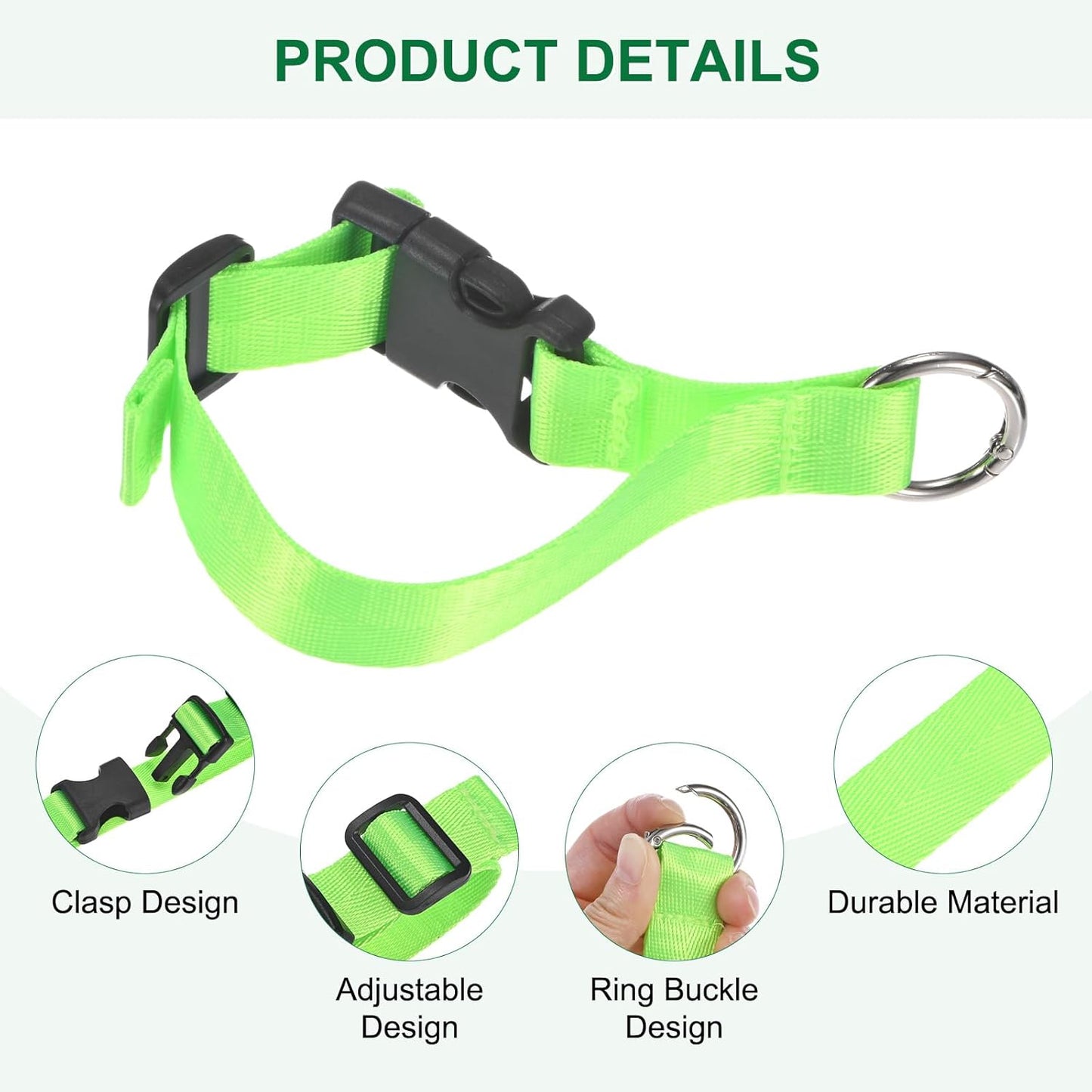 3-Pack Add A Bag Luggage Strap, Adjustable Suitcase Belt for Connecting Handbag/Backpack/Jacket