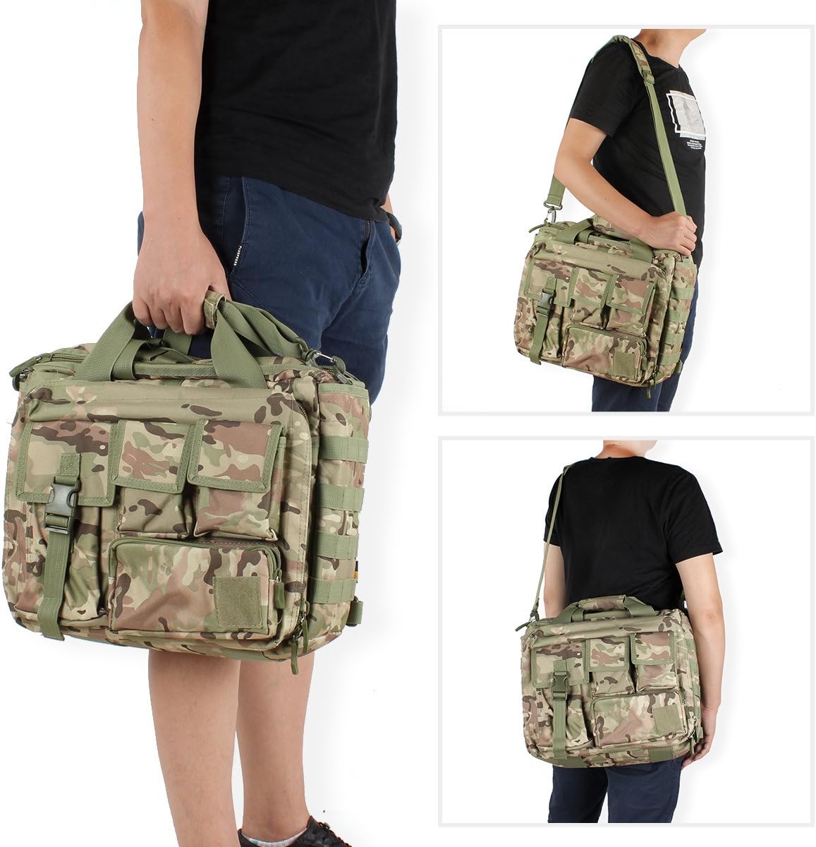 Tactical Briefcase, 15" Men's Messenger Bag Military Briefcase for Men