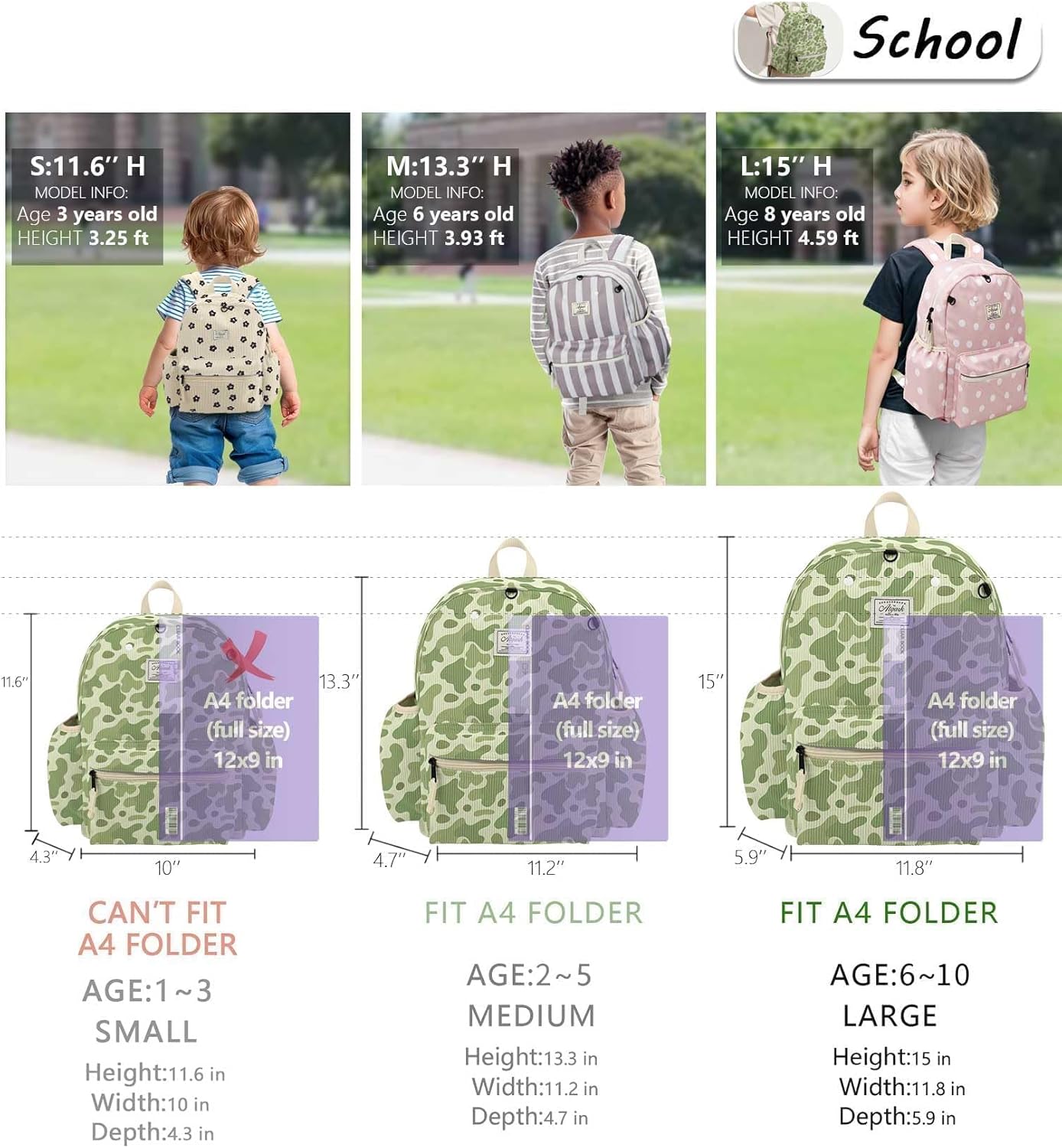 Corduroy Toddler Backpack for Boys 2-5: Preschool Backpack for Boys