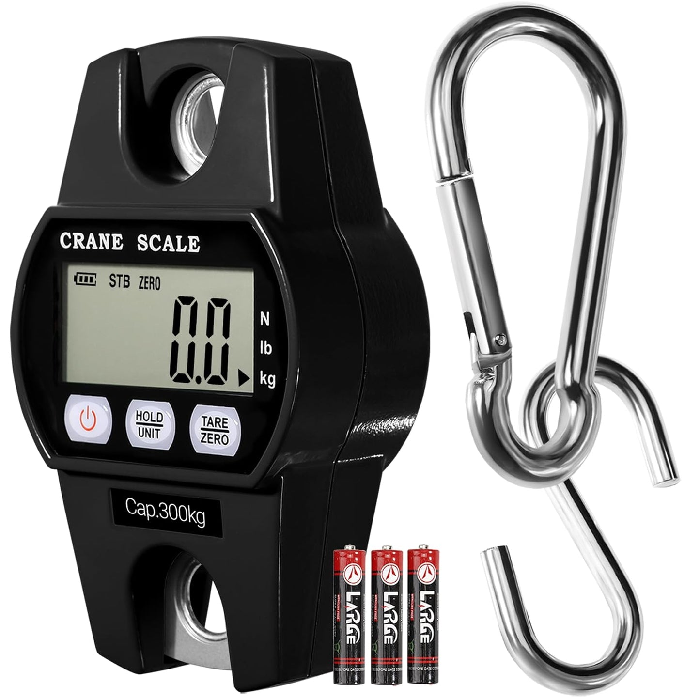 Digital Hanging Crane Scale 660LB/300KG， Deer Hunting Scales, Farm,Fishing, Fish, Meat，Game,Luggage