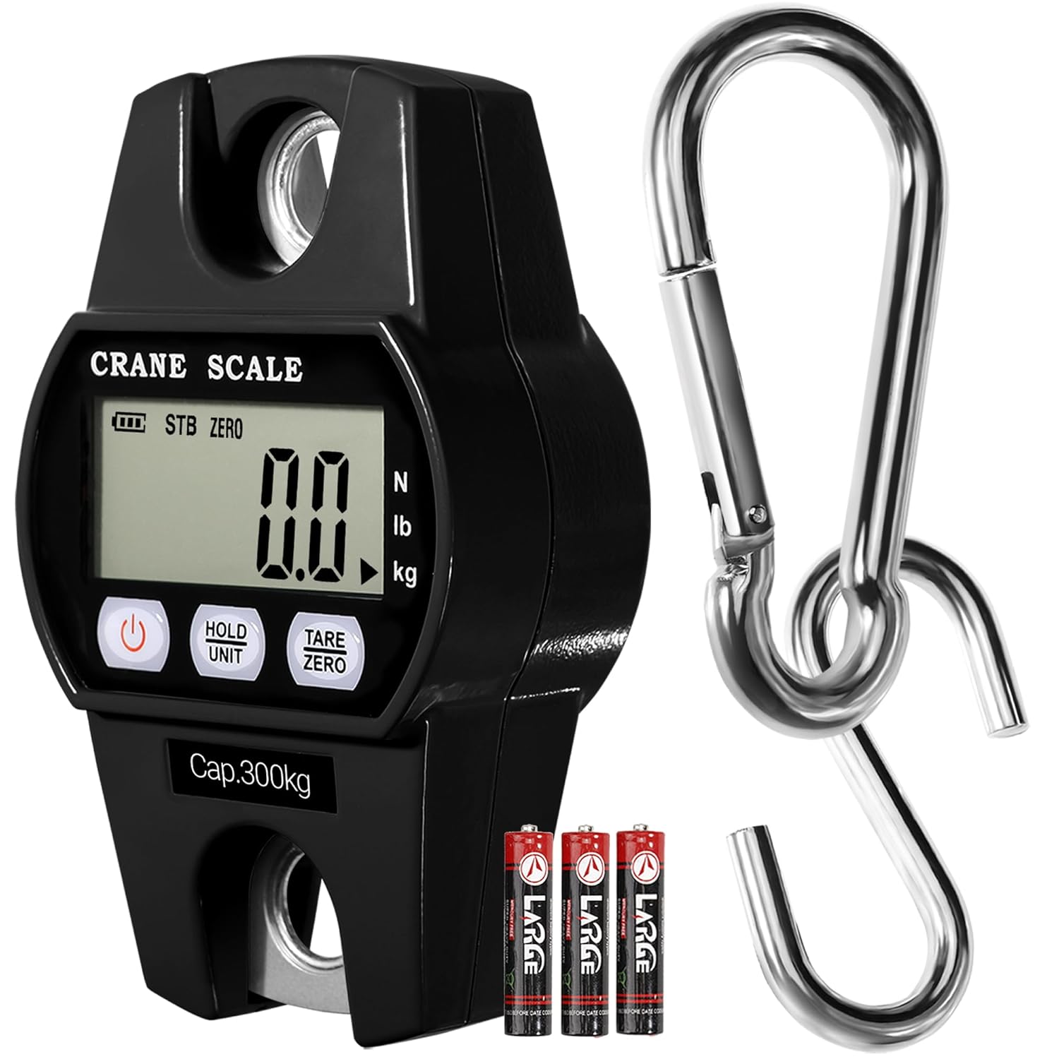 Digital Hanging Crane Scale 660LB/300KG， Deer Hunting Scales, Farm,Fishing, Fish, Meat，Game,Luggage
