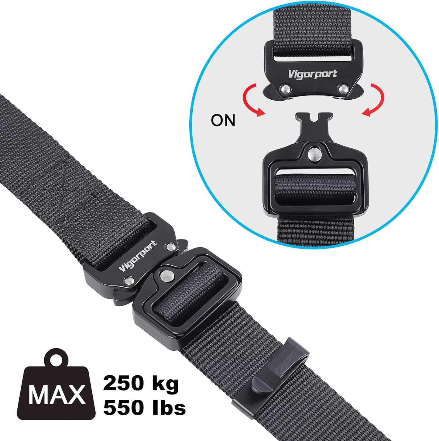Vigorport Luggage Straps, Straps for Suitcase, Add A Bag Adjustable Attachment Accessories for Connect Your 3 Luggage Together(1.25'' Width M Size)
