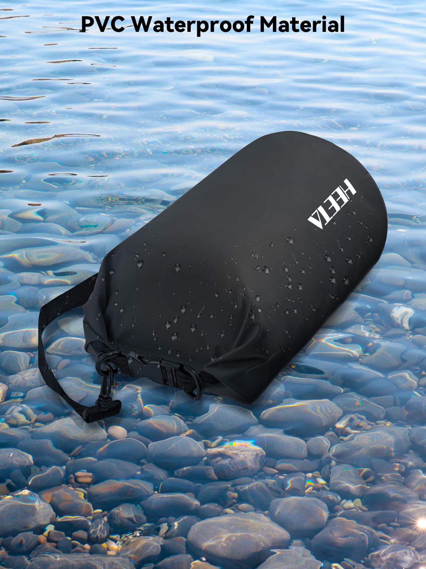 HEETA Waterproof Dry Bag for Women Men, Roll Top Lightweight Dry Storage Bag Backpack with