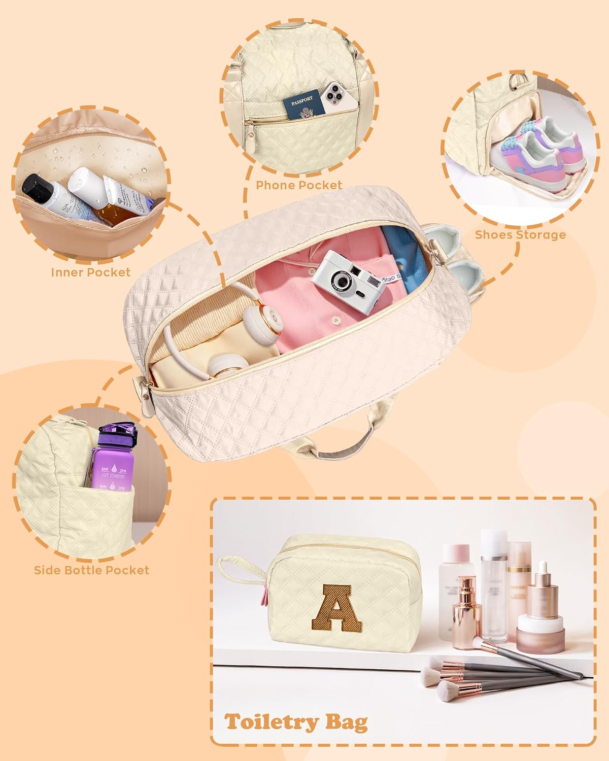 Birthday Gifts for Women Girls Duffle Bag: Letter Carry on bags, Dance Cheer bag Sports for Girl