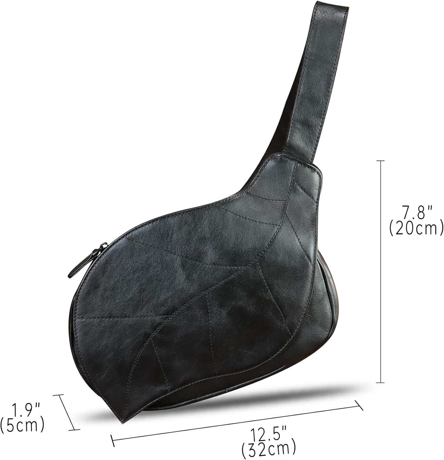 IVTG Genuine Leather Sling Bag for Women Vintage Real Leather Sling Backpack Fashion Shoulder Crossbody Bags Chest Bags