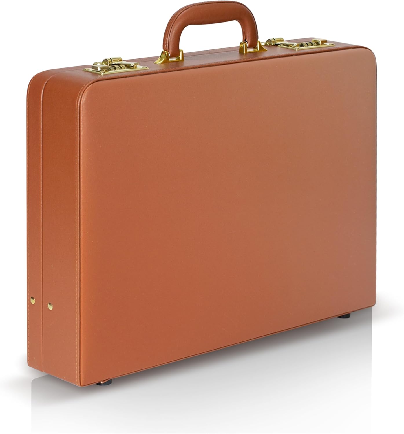 Briefcases for Men, Professional Leather Briefcase with Lock, Hard Shell Business Brief Case