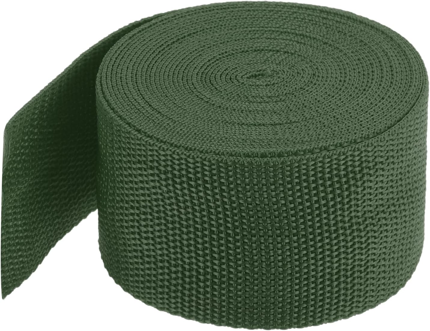 MECCANIXITY Lightweight Polypropylene Webbing Strap 2" 5 Yard Backpack Strapping Band Army Green for Outdoor Luggage Cargo Straps