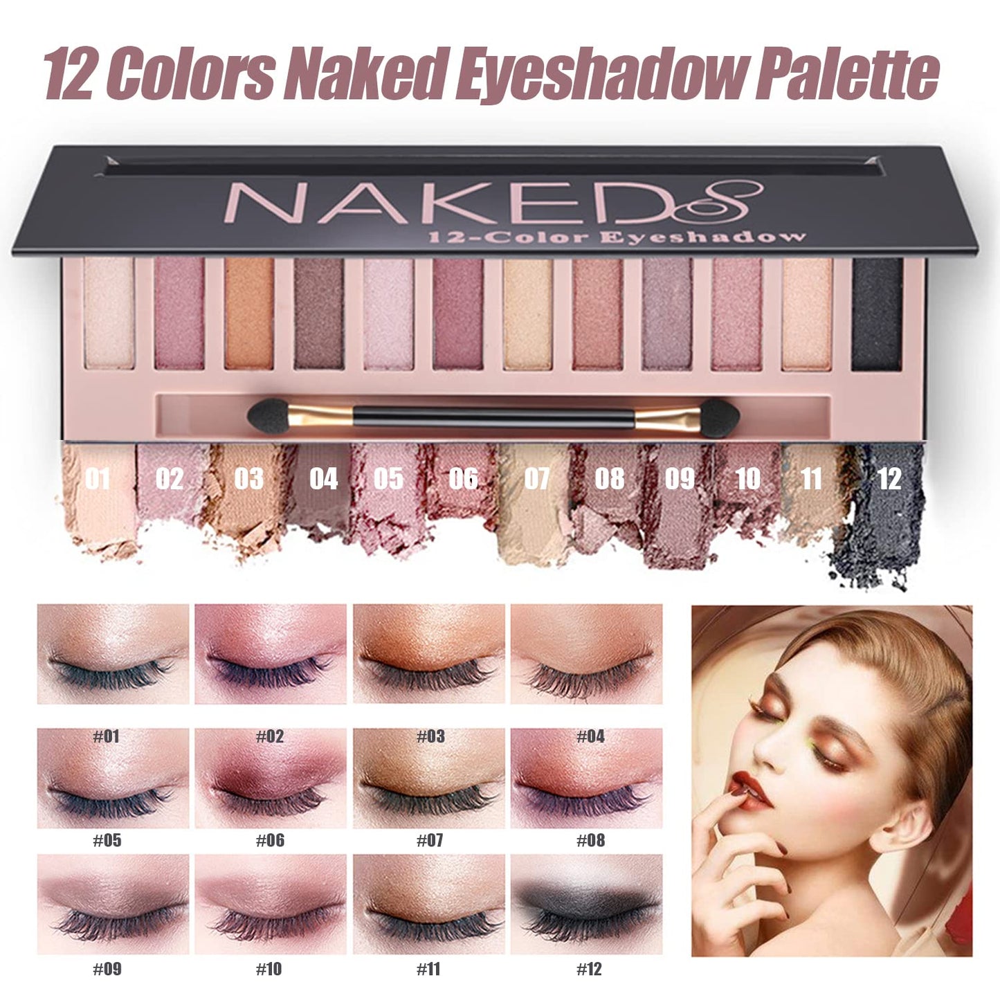All in One Makeup Kit, Makeup Kit for Women Full Kit, Travel Make Up Gift Set for Women Teens Girls, Includes Eyeshadow, Foundation, Lipstick Set, Eyebrow Soap, Eyeliner Stamp, Mascara, Brush, Sponge