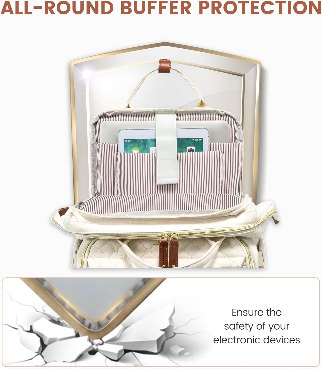 LOVEVOOK Laptop Backpack for Women, 17.3'' Waterproof Nurse Bag Teacher Work Backpack Purse for Women, Travel Computer Backpack for College Office Business Ladies
