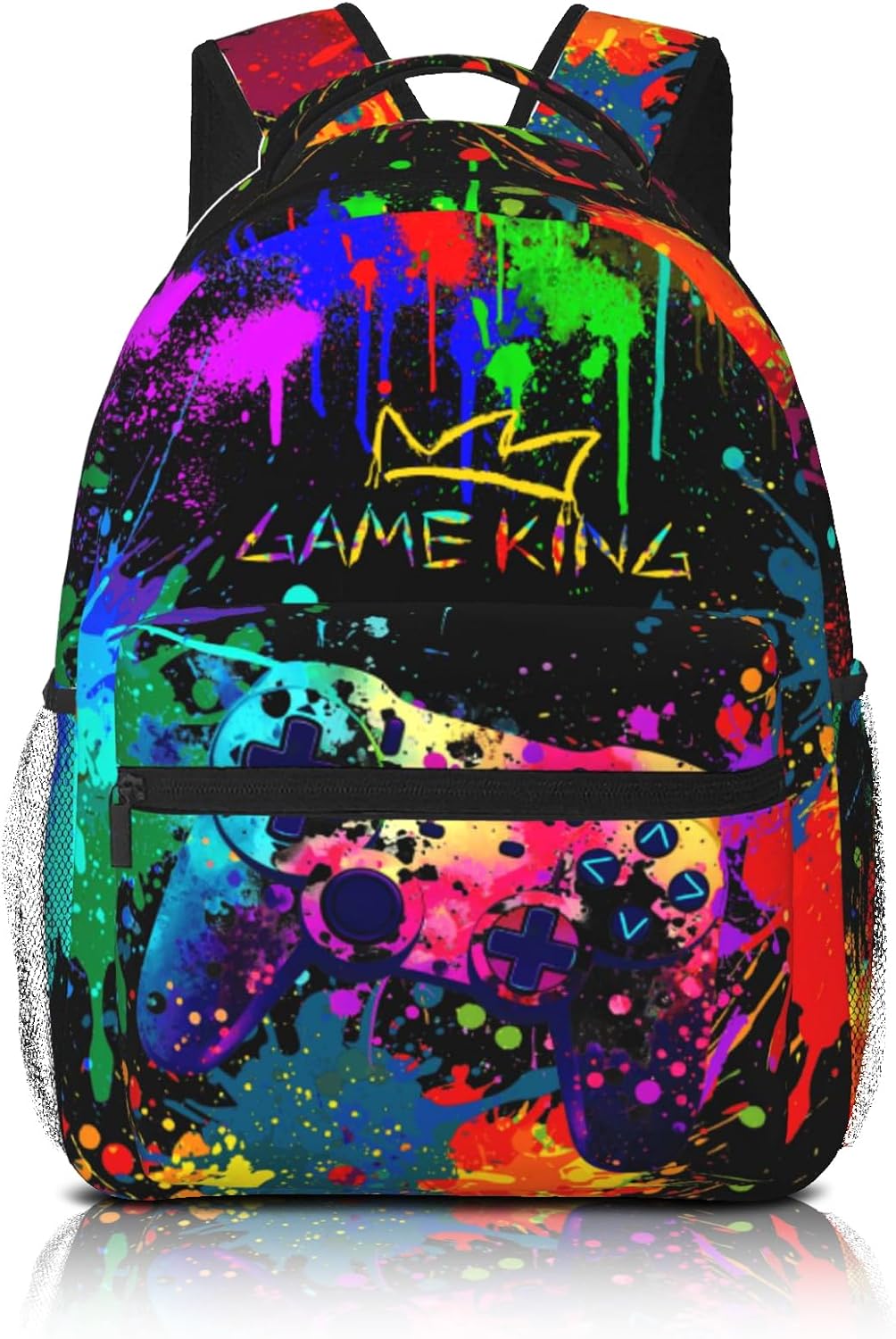Graffiti Gamepad School Backpack For Boys Games Gaming Travel Boy Backpack For Kids Children Water Resistant Bags Bookbag Travel Hiking Camping Daypack back pack for Adults Teens Boys