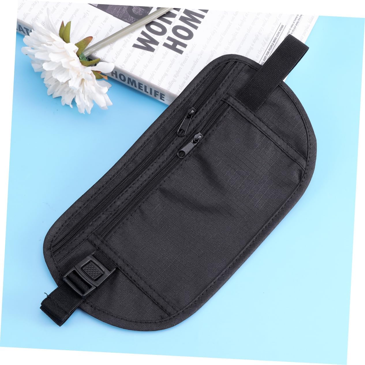 Waist Bag for Travel Money Belt Cell Phone Pocket Running Belt Waist Wallet Black Random Style