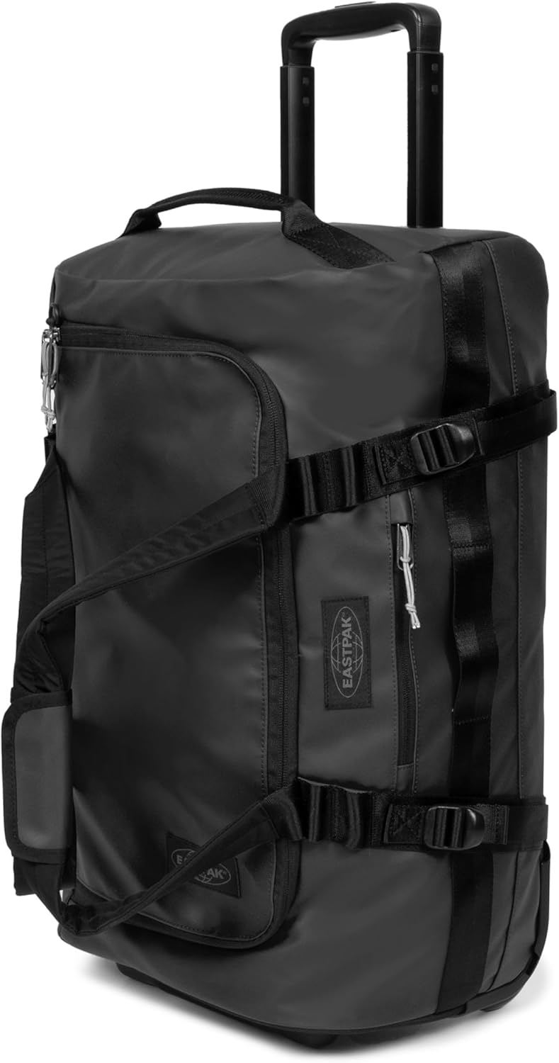 Eastpak Duffel Pack Wheel L – 90L Wheeled Duffel with Telescopic Handle, Convertible Backpack Straps, Weatherproof Finish & Gear Loops