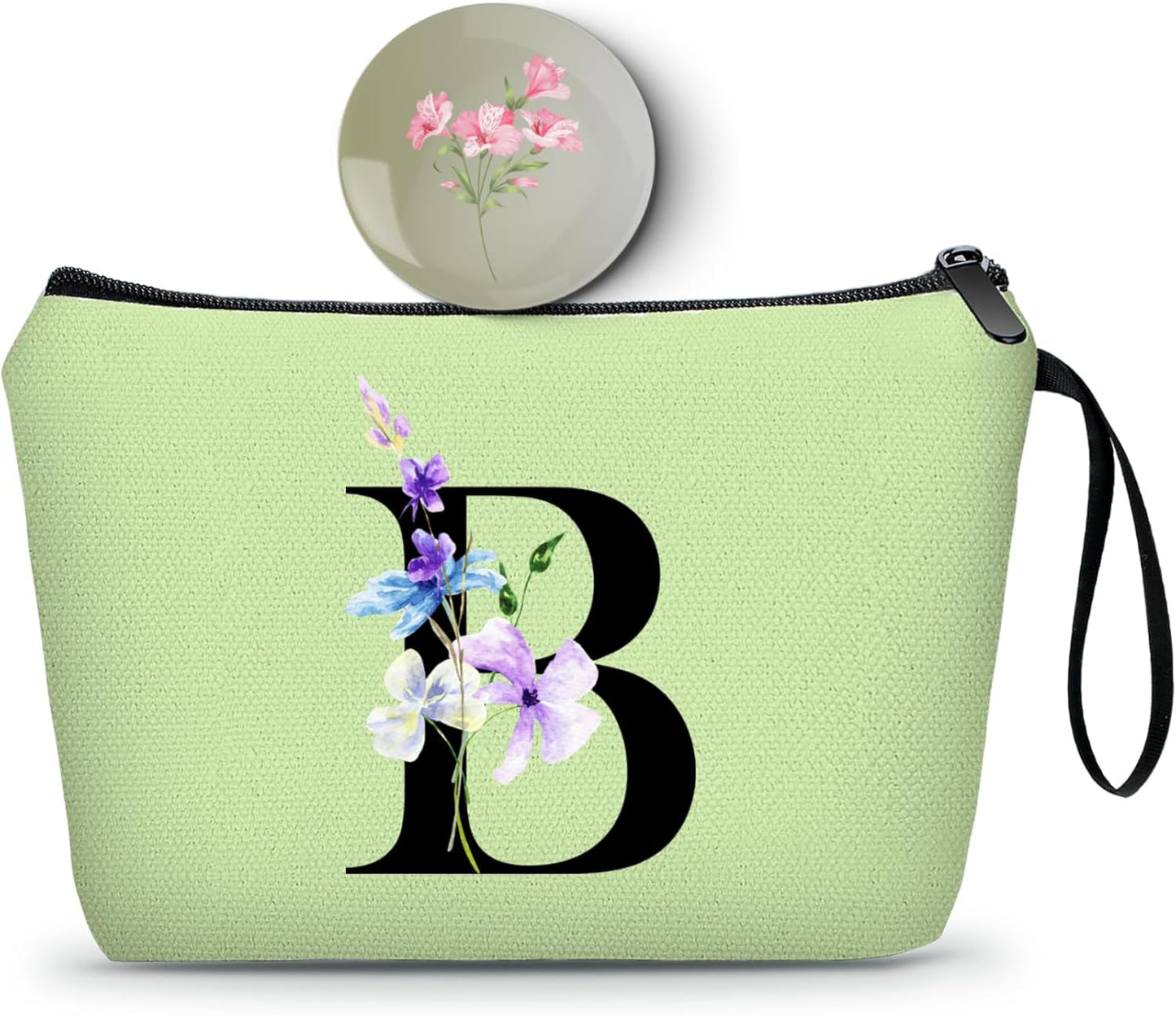 Birthday Inspirational Bridesmaid Proposal Team Small Gifts for Women Mom Aunt Teacher Sister Coworkers Makeup Cosmetic Bag Travel with Mirror Mothers Day Christmas Graduation B