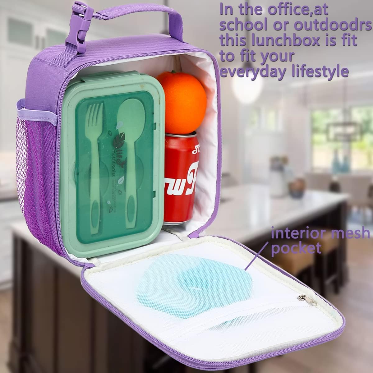 FlowFly Kids Lunch box Insulated Soft Bag Mini Cooler Back to School Thermal Meal Tote Kit for