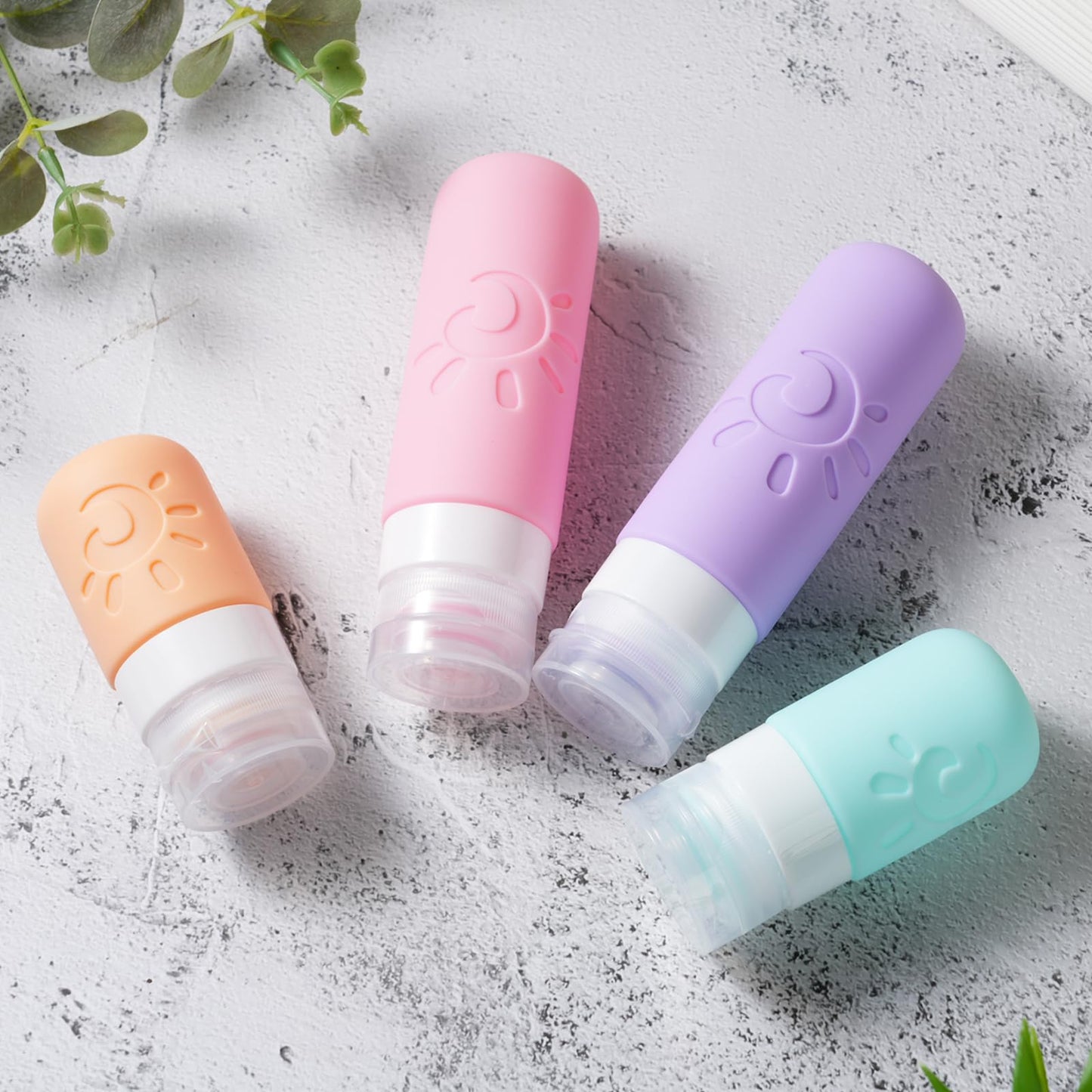 Zafit 18 Pack travel Bottles for Toiletries, TSA Approved Silicone Travel Containers Leak Proof