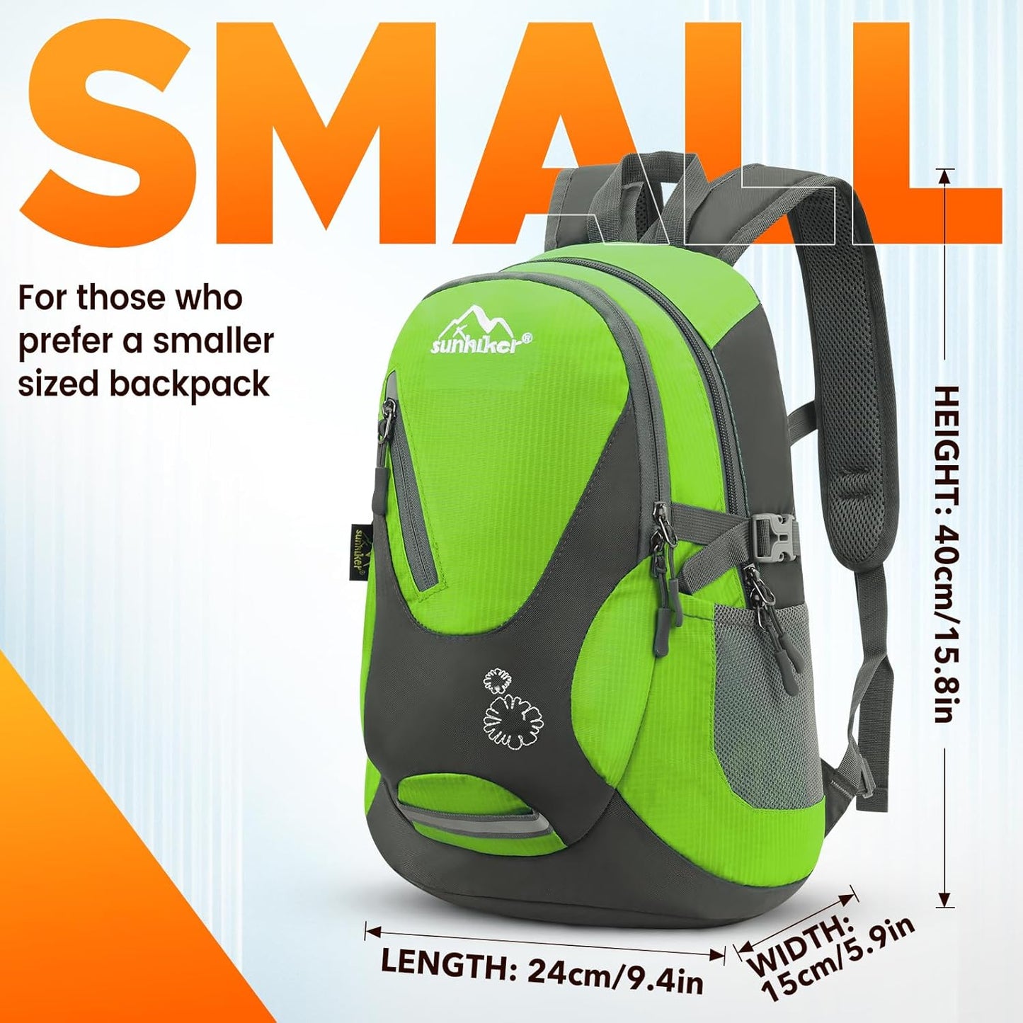 sunhiker Small Hiking Backpack Women Men 20L Lightweight Travel Backpack Daypack Casual Backpack For Cycling Outdoor Camping