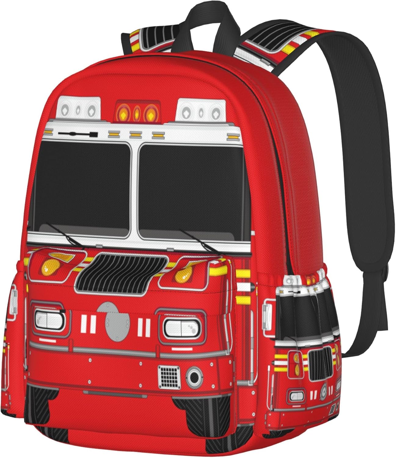 Fire Truck Backpack School Bag Lightweight Bookbag Laptop Travel Daypack For Kids Girls Boys Teens