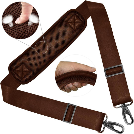 ZINZ Shoulder Strap 58" Ultra-Thick Fixed Padded and Adjustable Buckles Crossbody Strap for Briefcase Laptop Bag Luggage