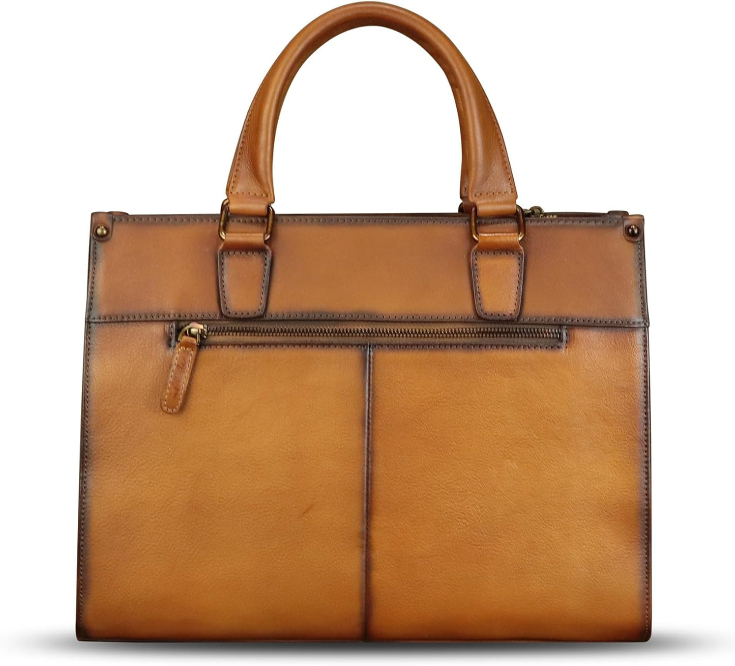 Genuine Leather Messenger Bag Briefcase for Men Vintage Real Leather Shoulder Bag Crossbody Bag Computer Laptop Bag