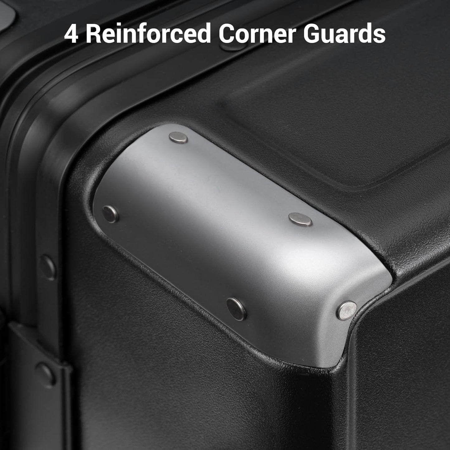 LEVEL8 Zipperless Checked Luggage with Aluminum Frame, Upgraded Medium Hardside Suitcase with