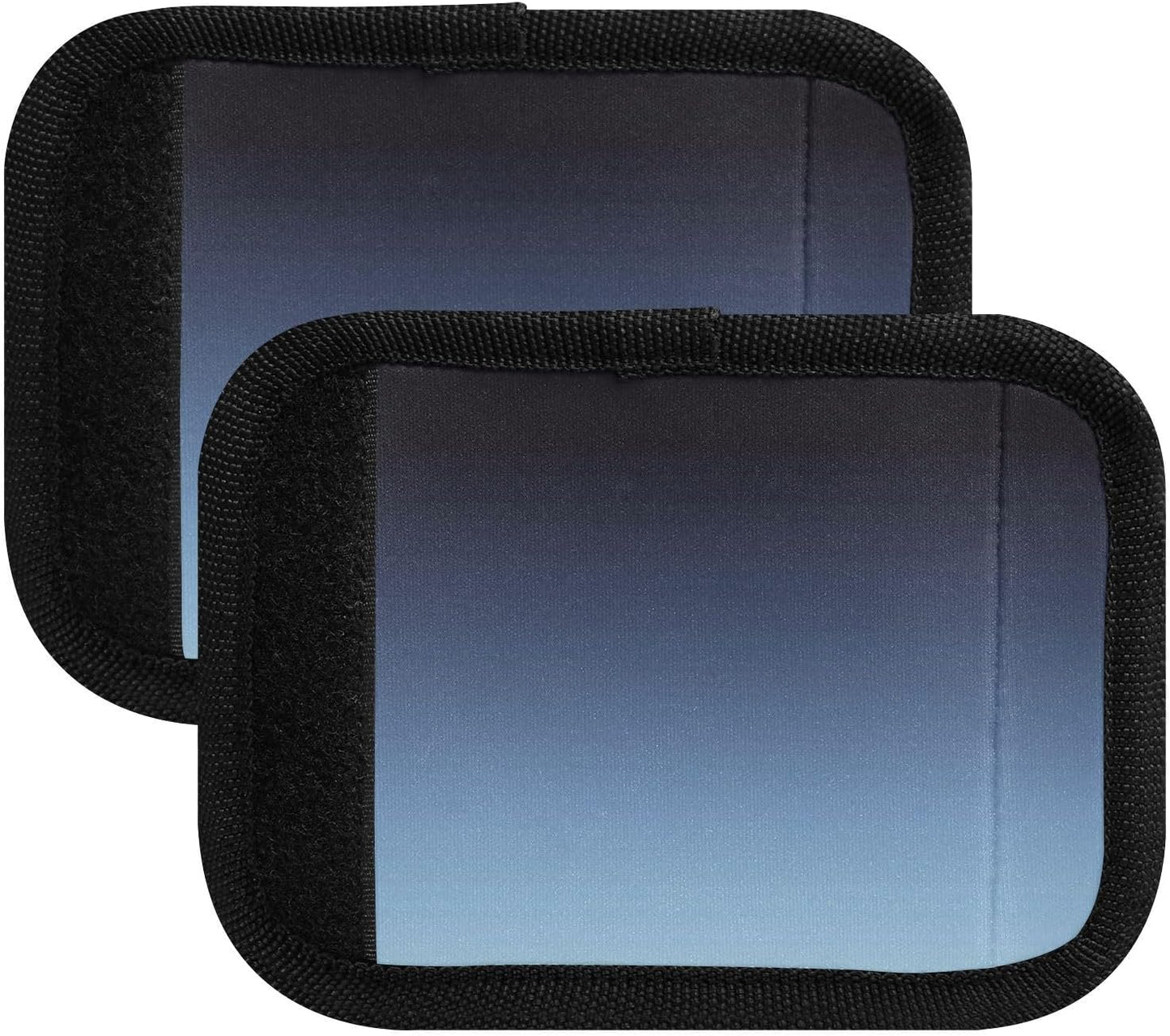 Blue Gradient Black 4 Pack Luggage Handle Wraps Covers for Suitcase Identifiers Bag Tags Travel Accessories