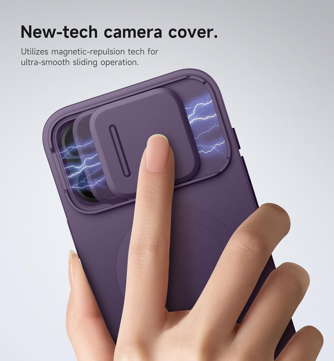 SURITCH for iPhone 16 Pro Max Case with Magnetic Camera Slide Cover and Adjustable Kickstand
